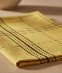 Curry Black Checked Kitchen Towel