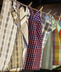 Curry Black Checked Kitchen Towel