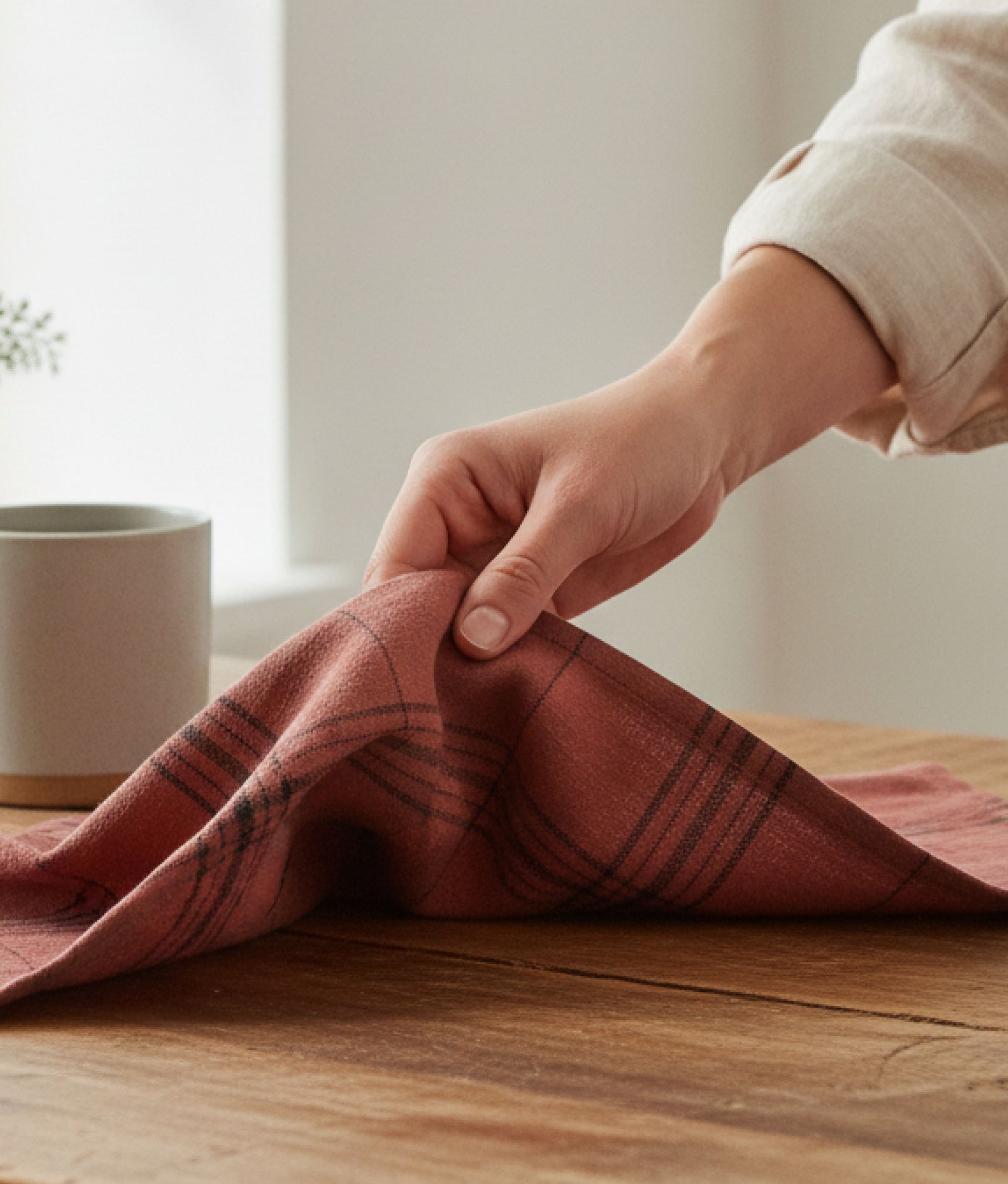 Tomato Black Checked Kitchen Towel