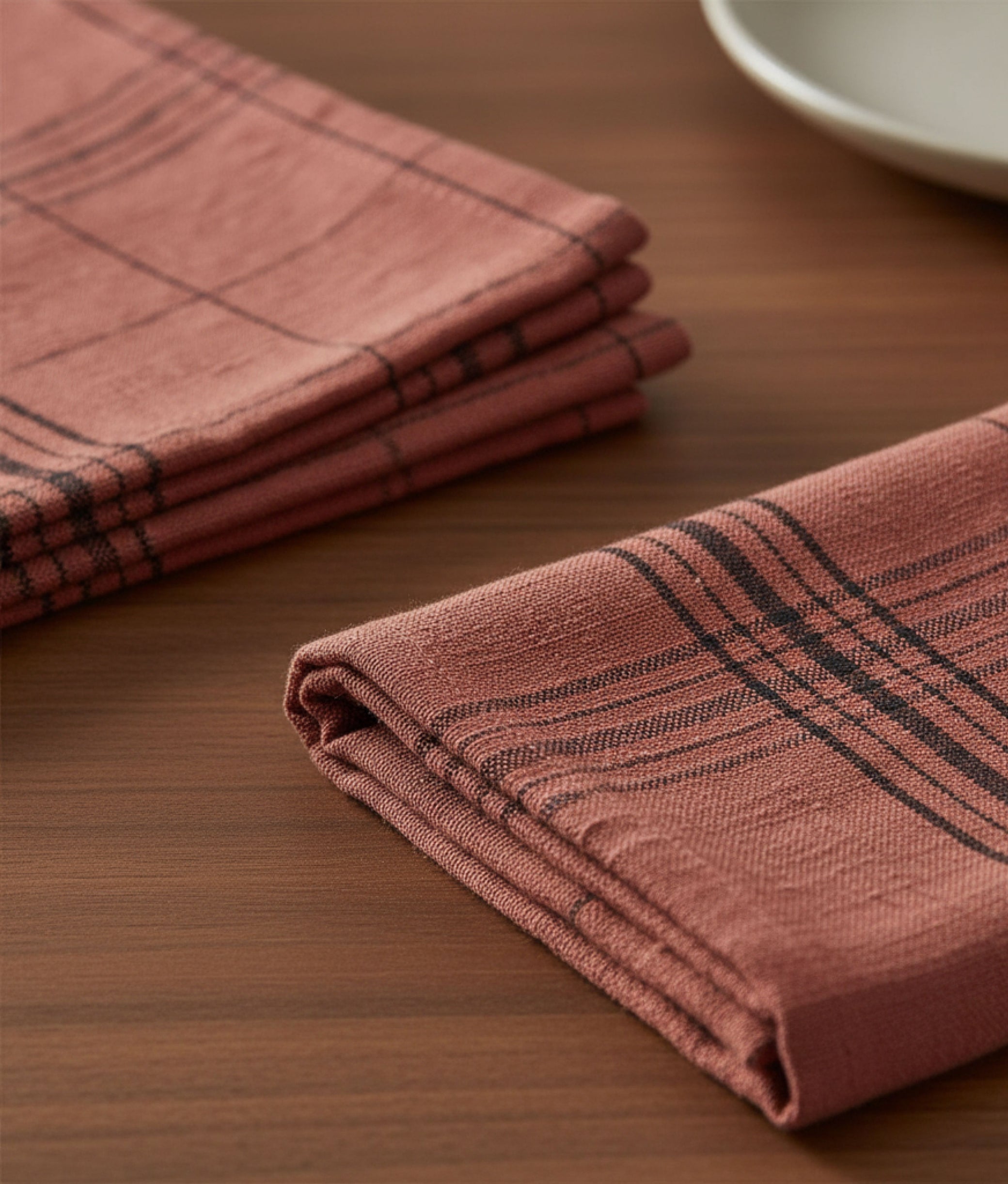 Tomato Black Checked Kitchen Towel
