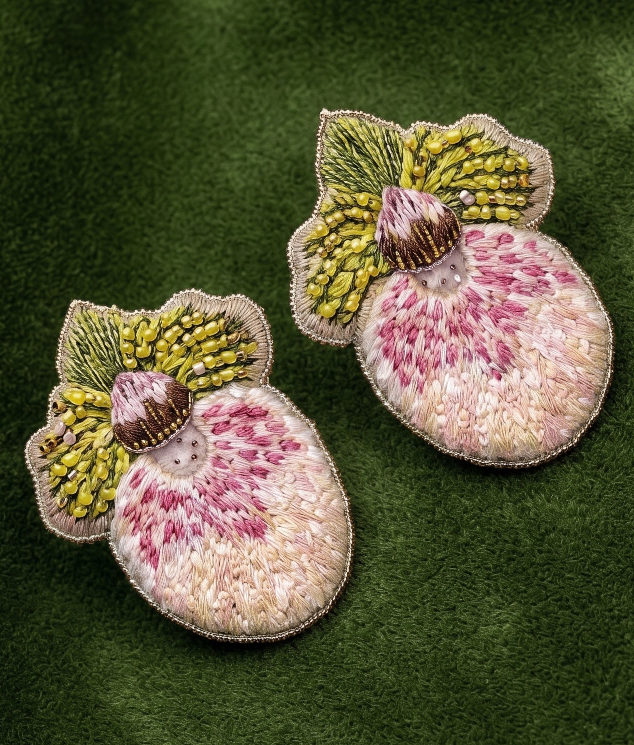 Lady Slipper Orchid Earrings