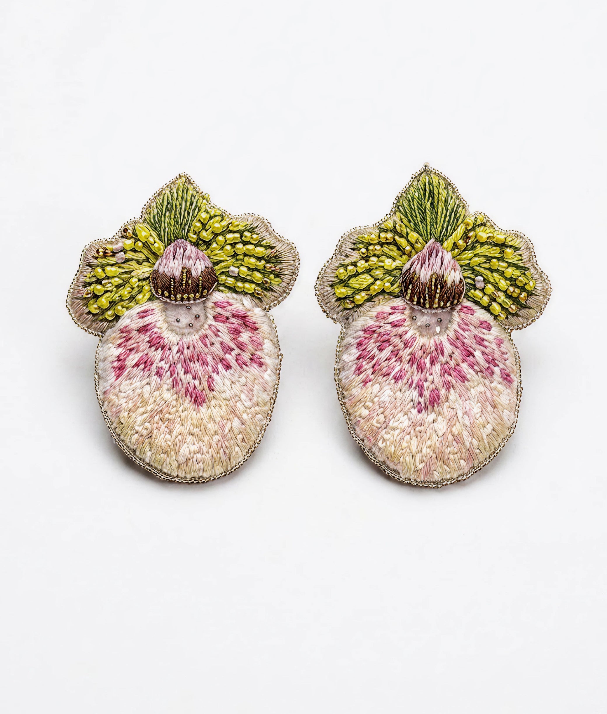 Lady Slipper Orchid Earrings