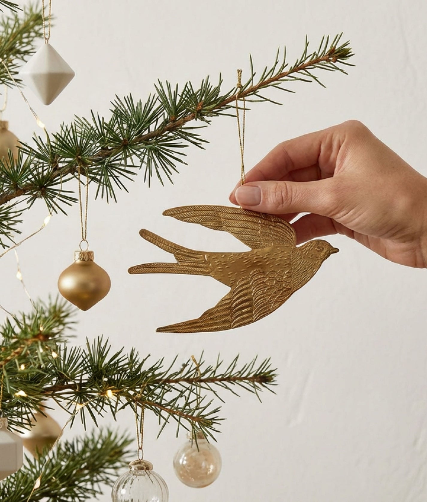 Large Brass Swallow Ornament