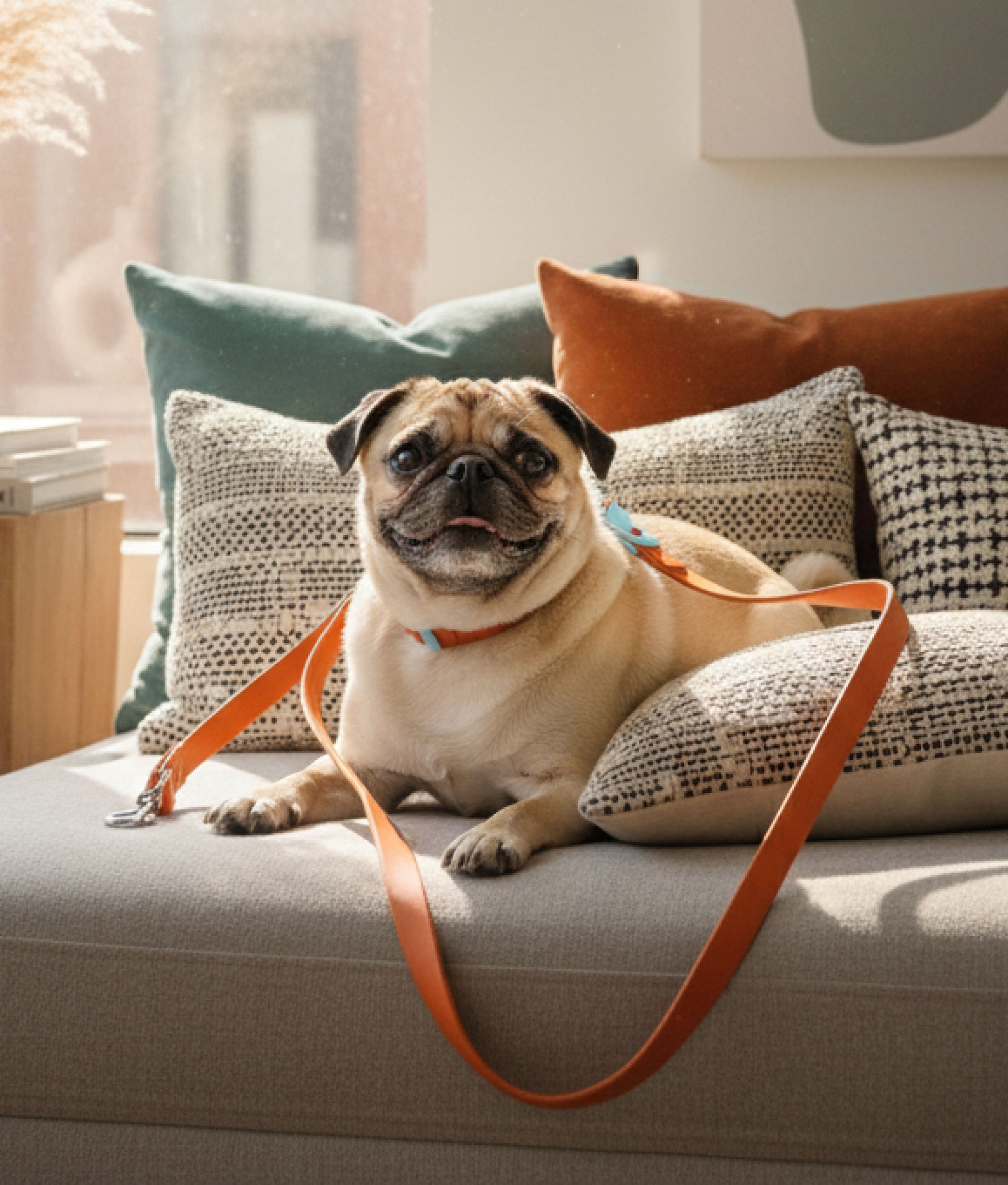 Dog Leash Choco Blue