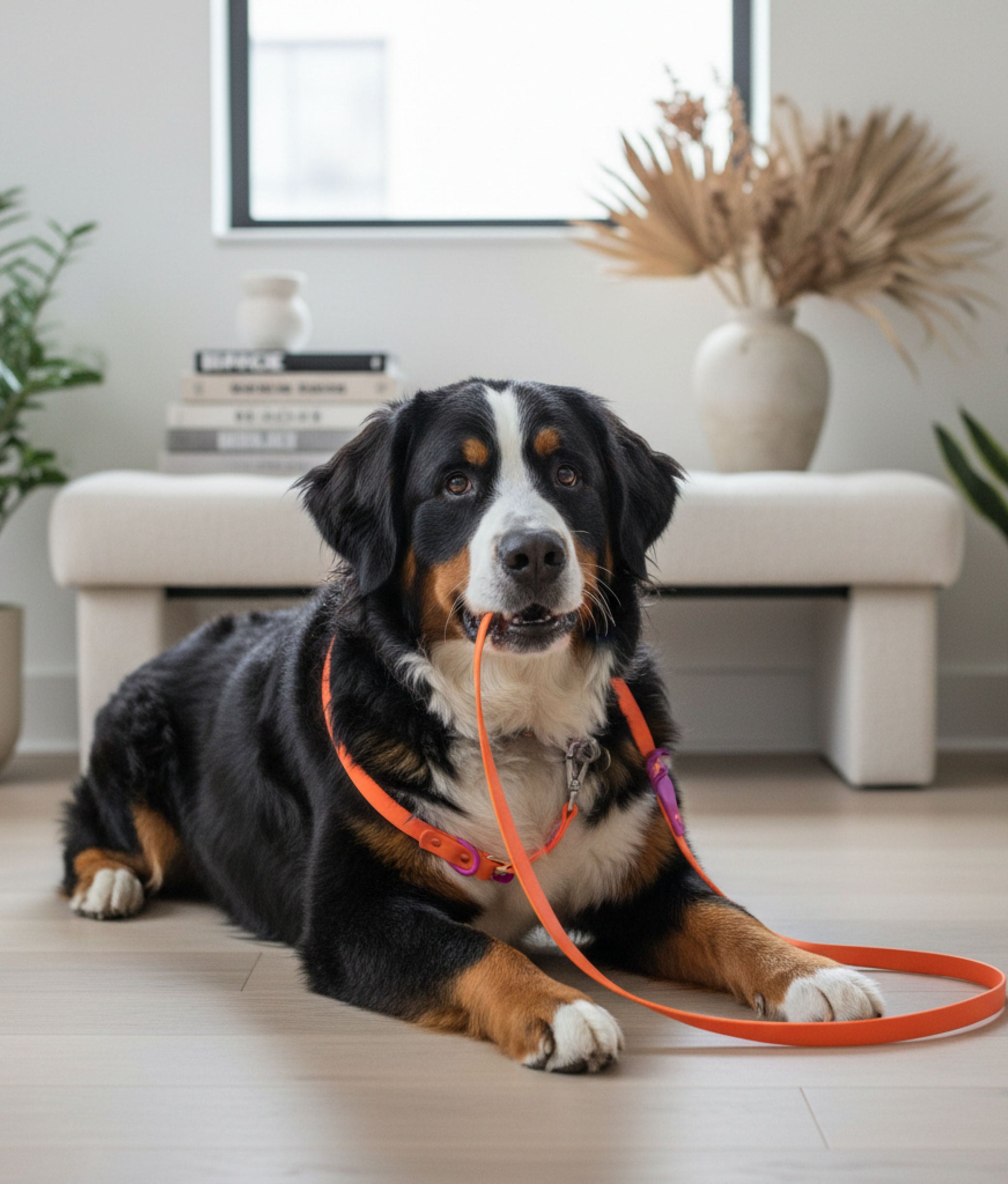 Dog Leash Purple Orange