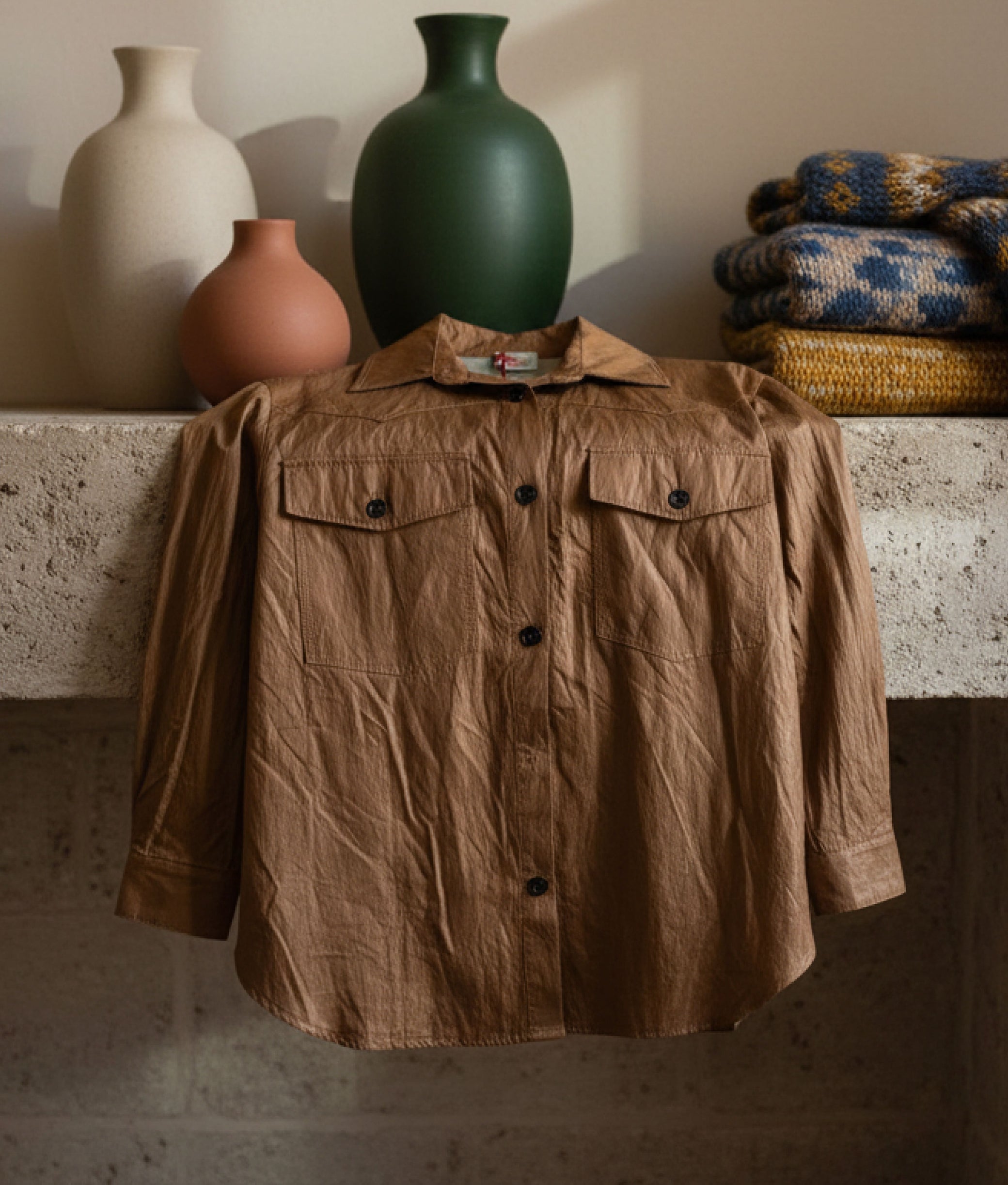 Light Brown Faux Jacket