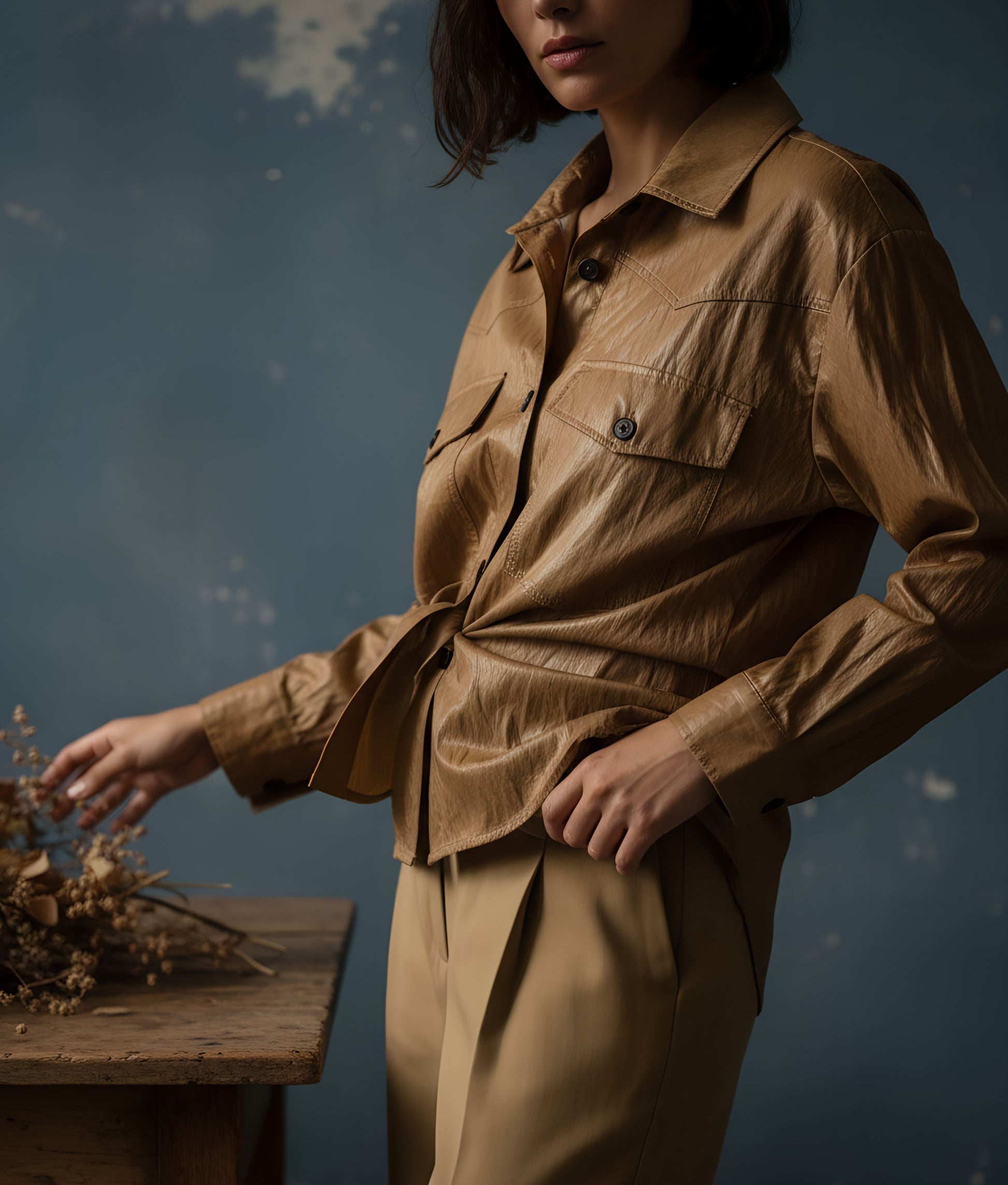 Light Brown Faux Jacket