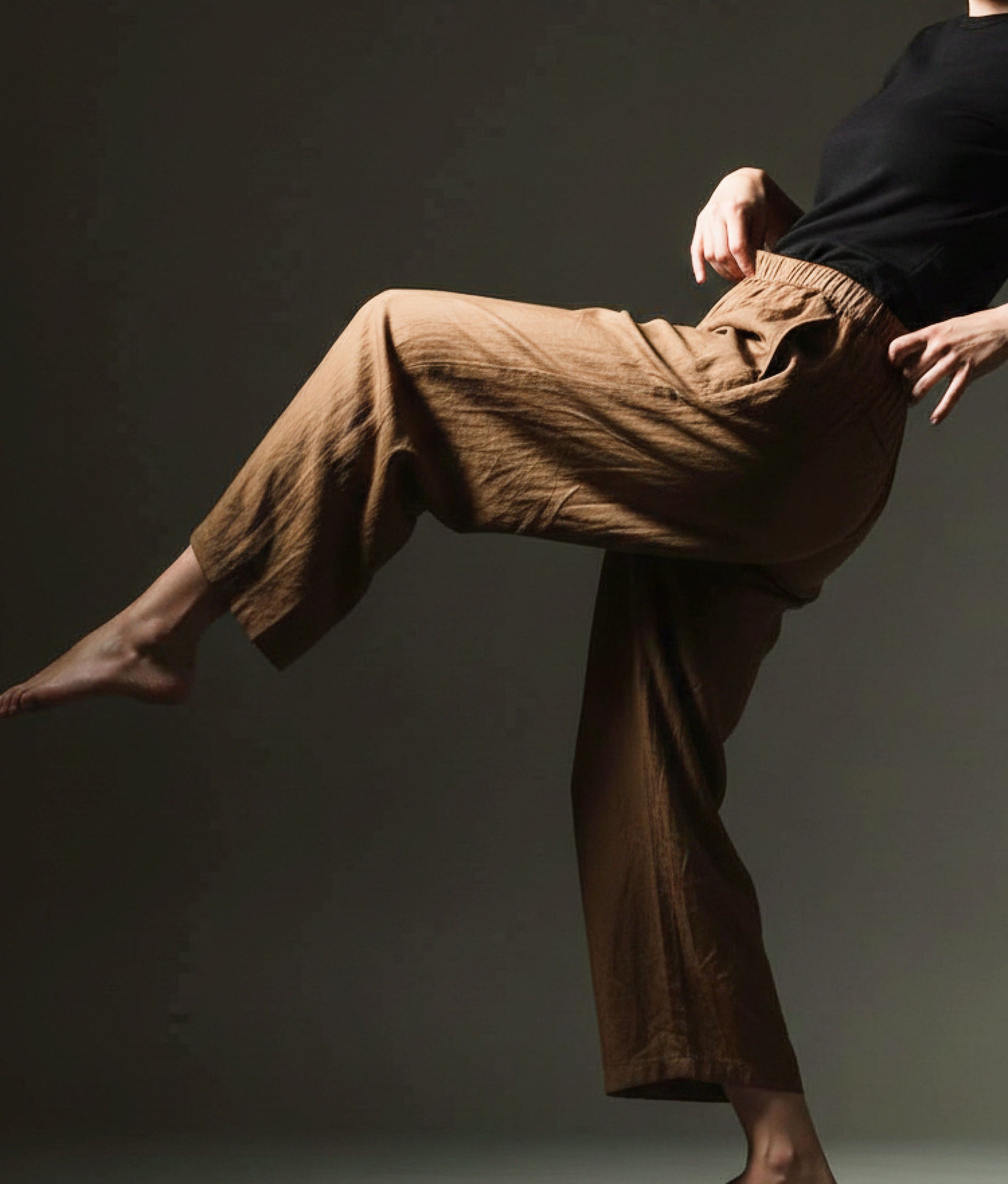 Light Brown Faux Leather Pant
