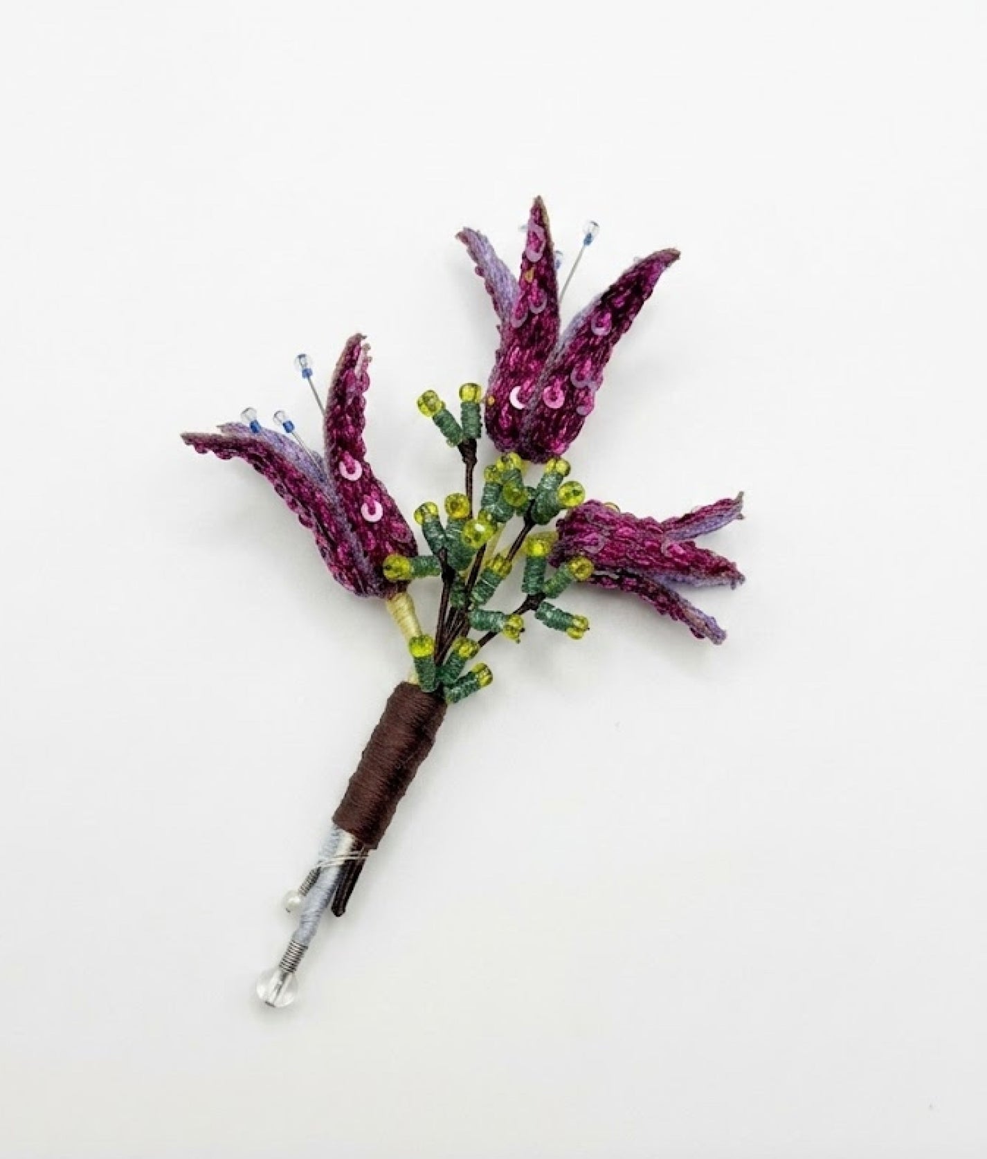 Violet Limodore Brooch
