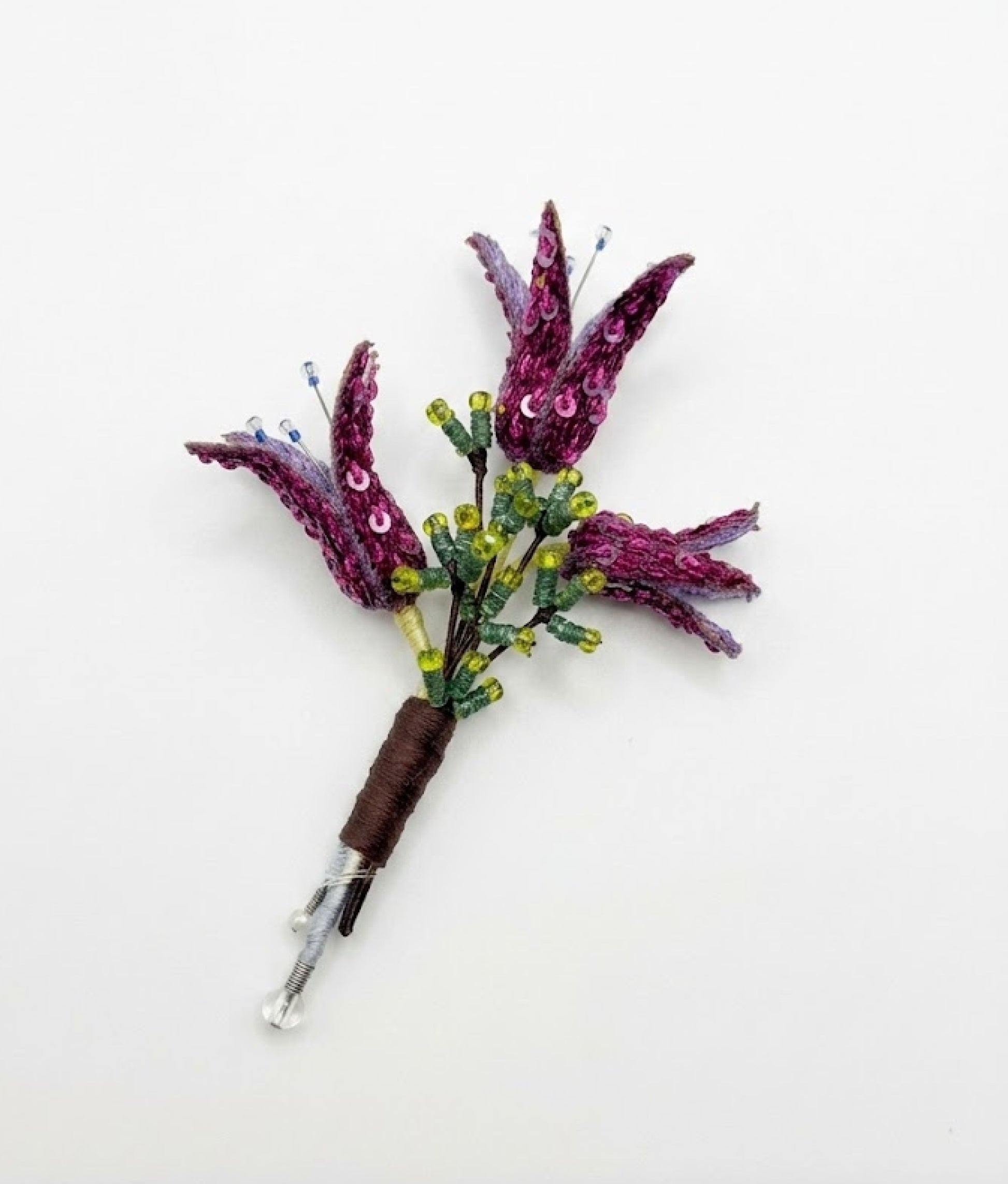 Violet Limodore Brooch