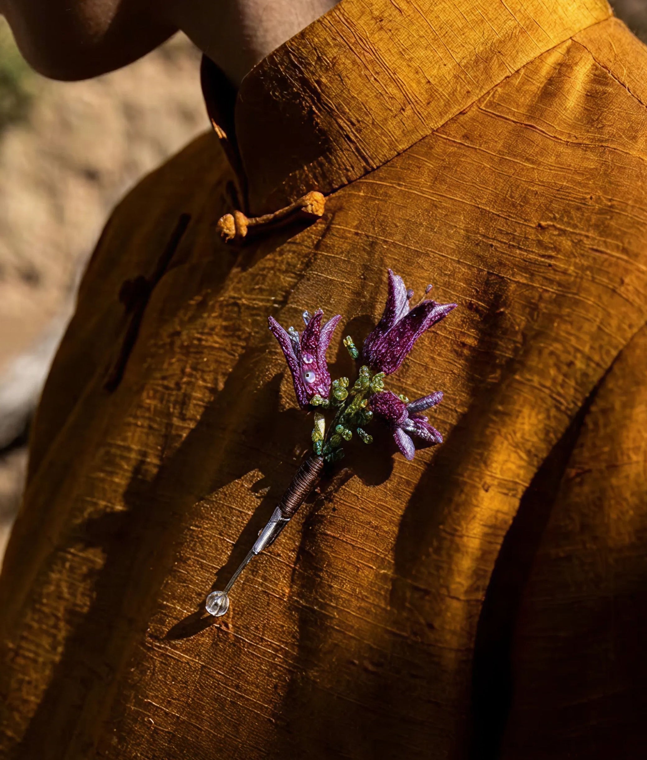 Violet Limodore Brooch