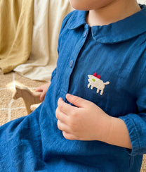 Little Boar King Indigo Dress