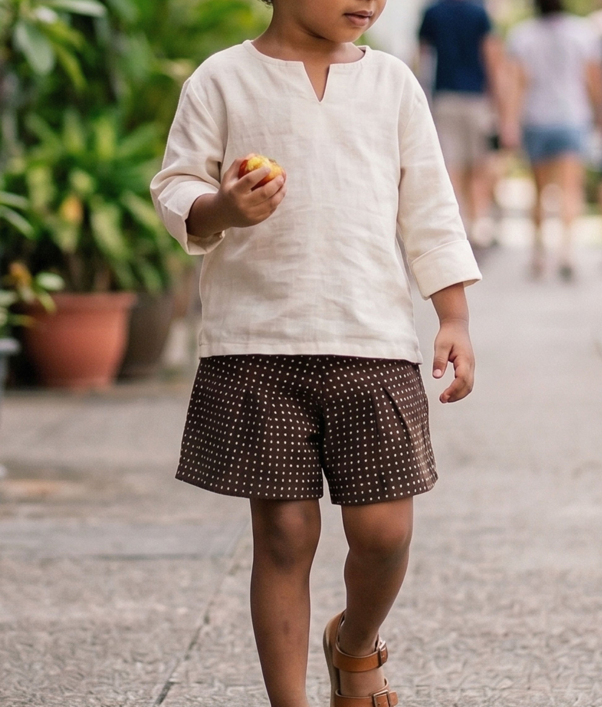 Little Cross Brown Shorts