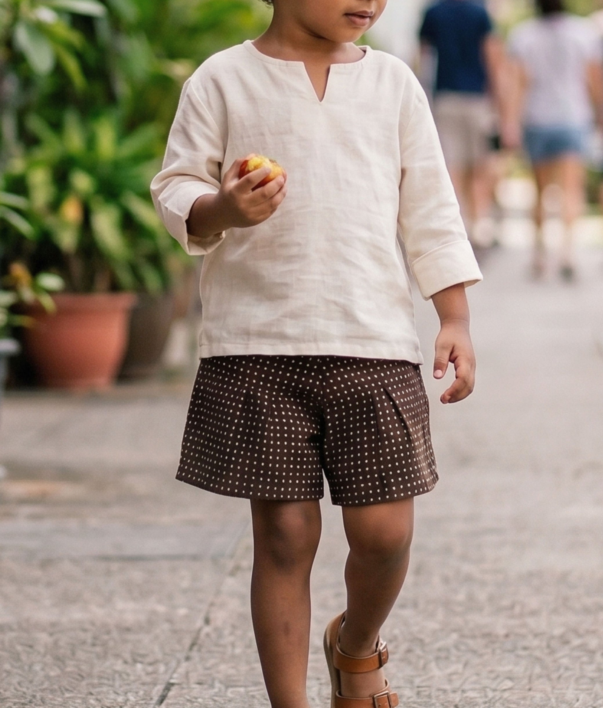 Little Cross Brown Shorts