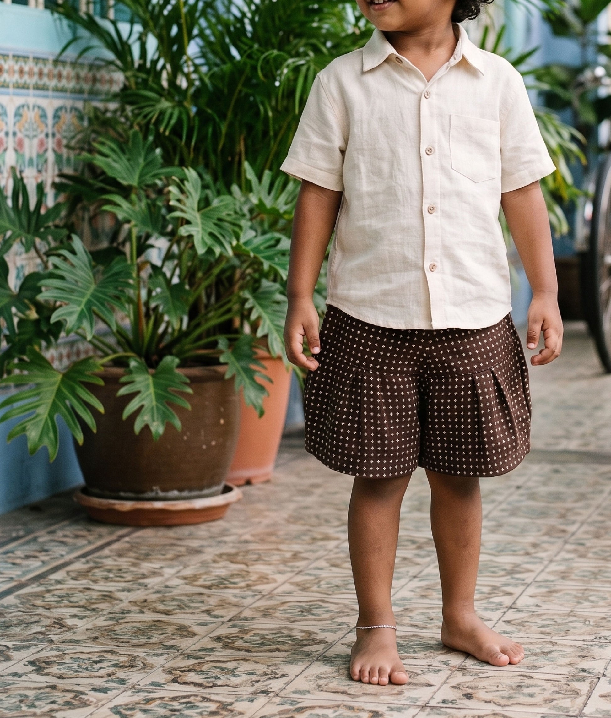 Little Cross Brown Shorts