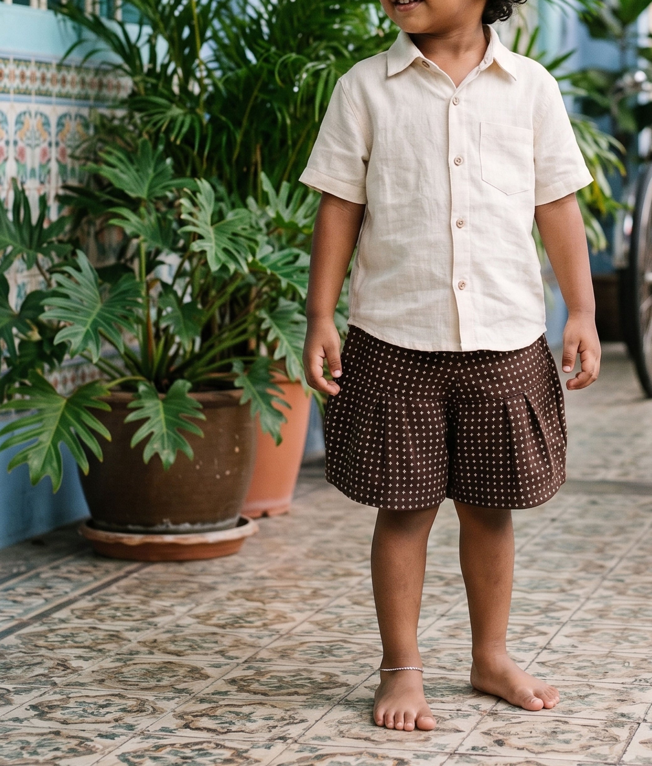 Little Cross Brown Shorts