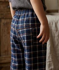 Little Plaid Indigo Pants