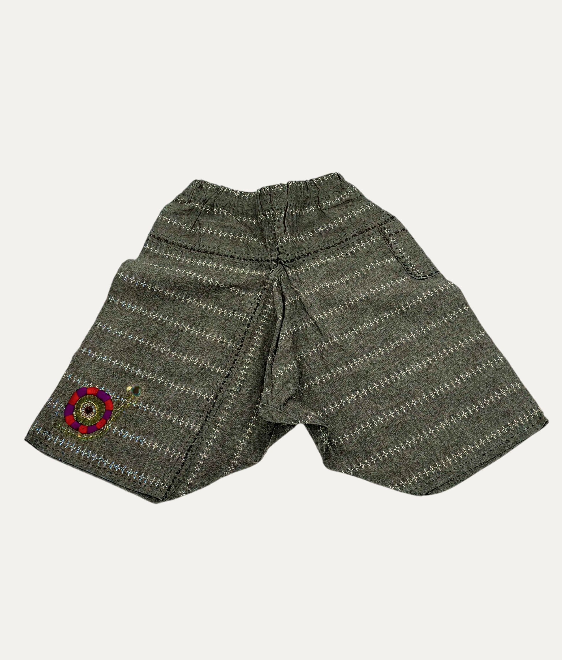 Little Snail Cross Grey Shorts