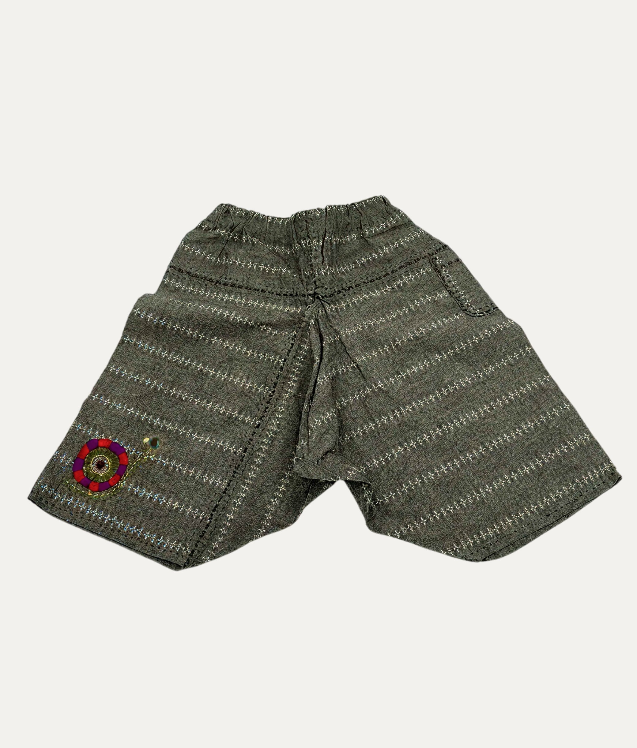 Little Snail Cross Grey Shorts