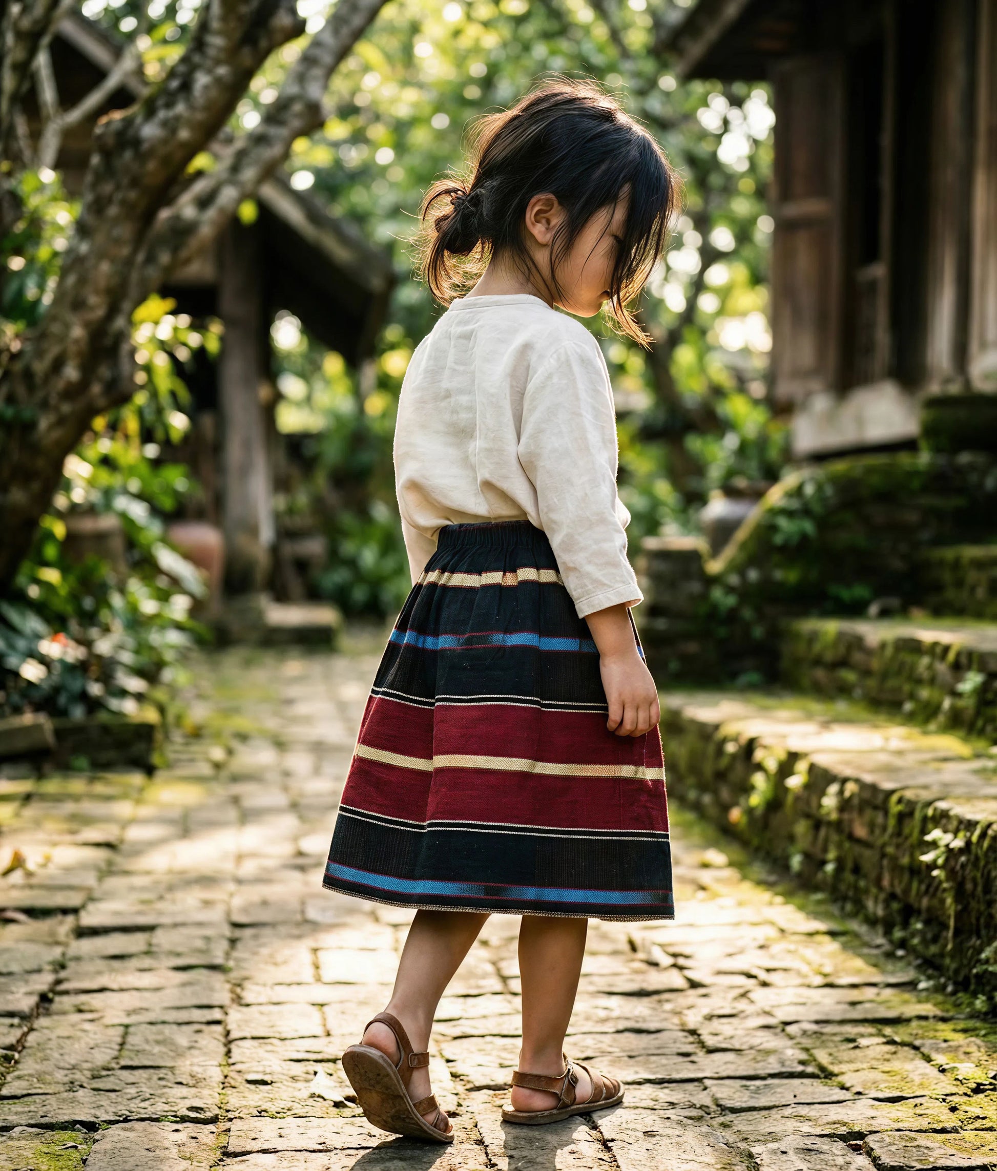 Little Stripped Black Skirt