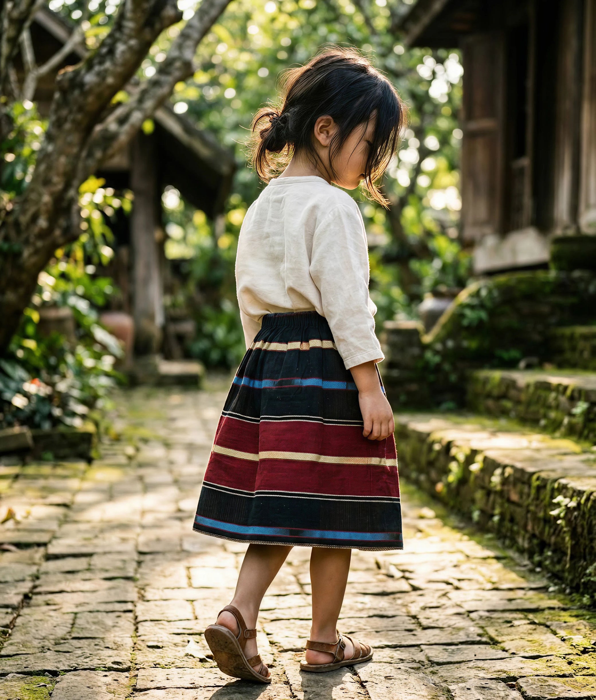 Little Stripped Black Skirt