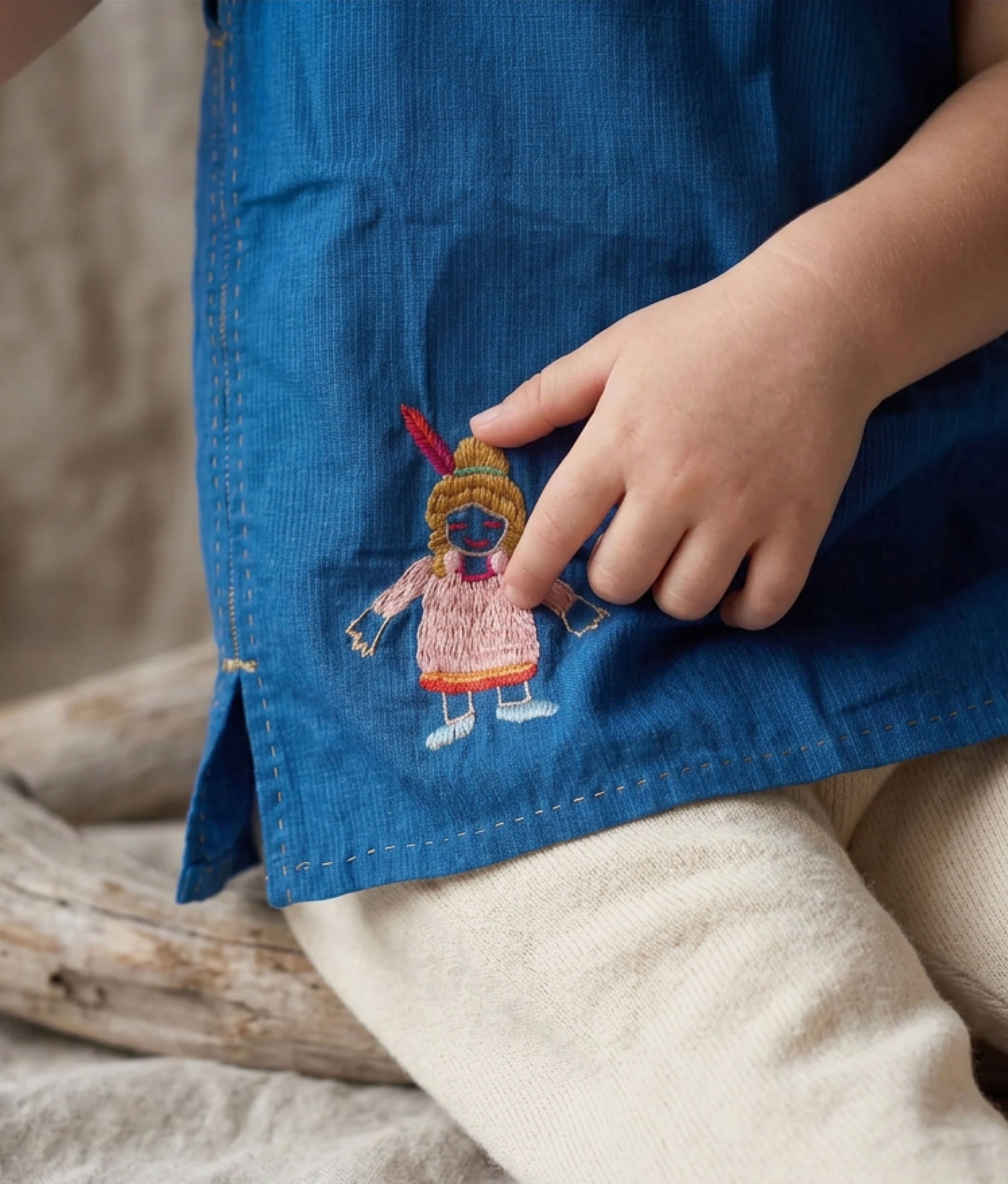 Little Wandering Girl Indigo Top