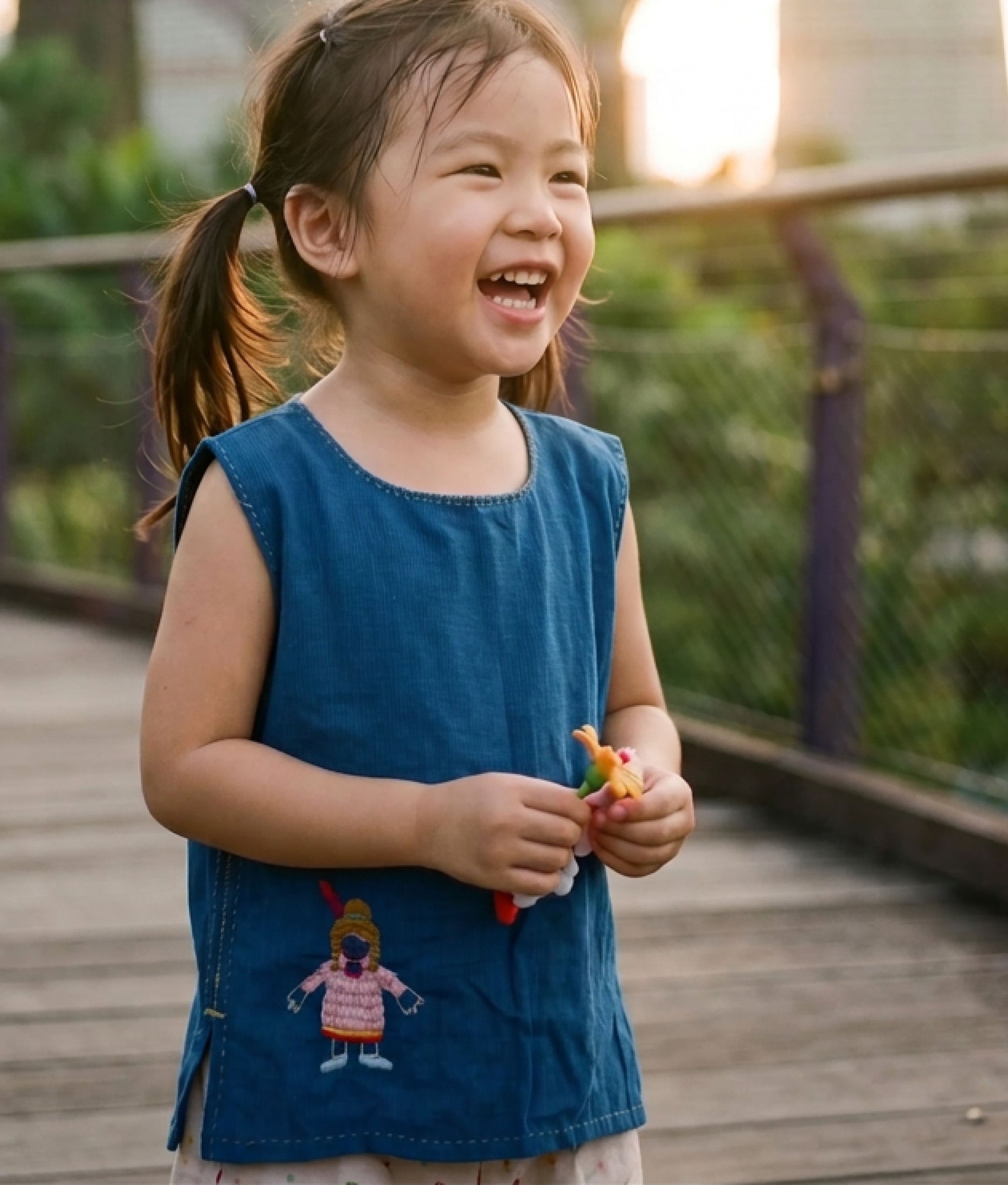 Little Wandering Girl Indigo Top