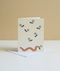 Little Worm Greeting Card