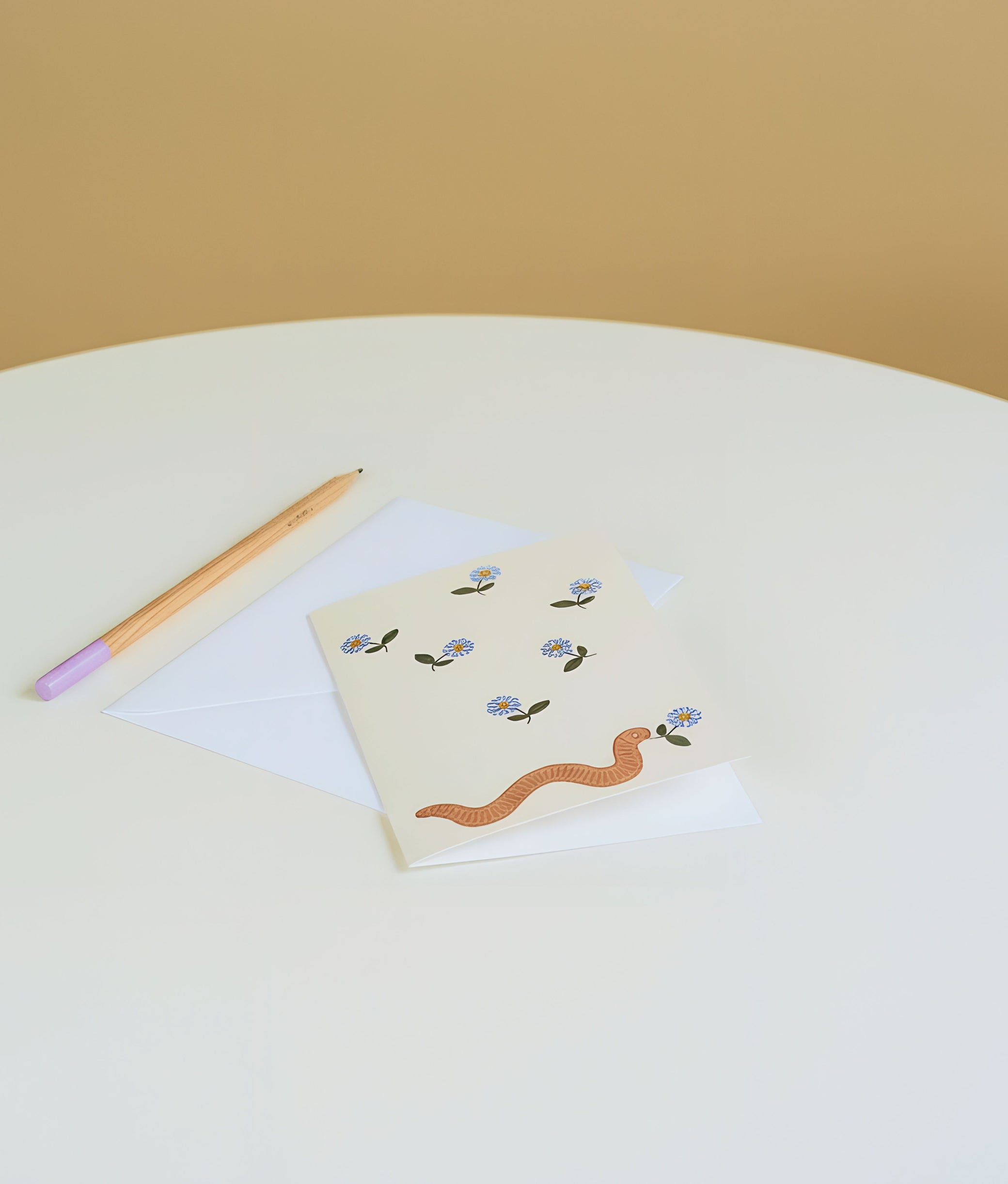 Little Worm Greeting Card