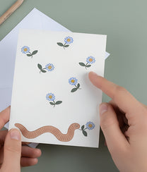 Little Worm Greeting Card