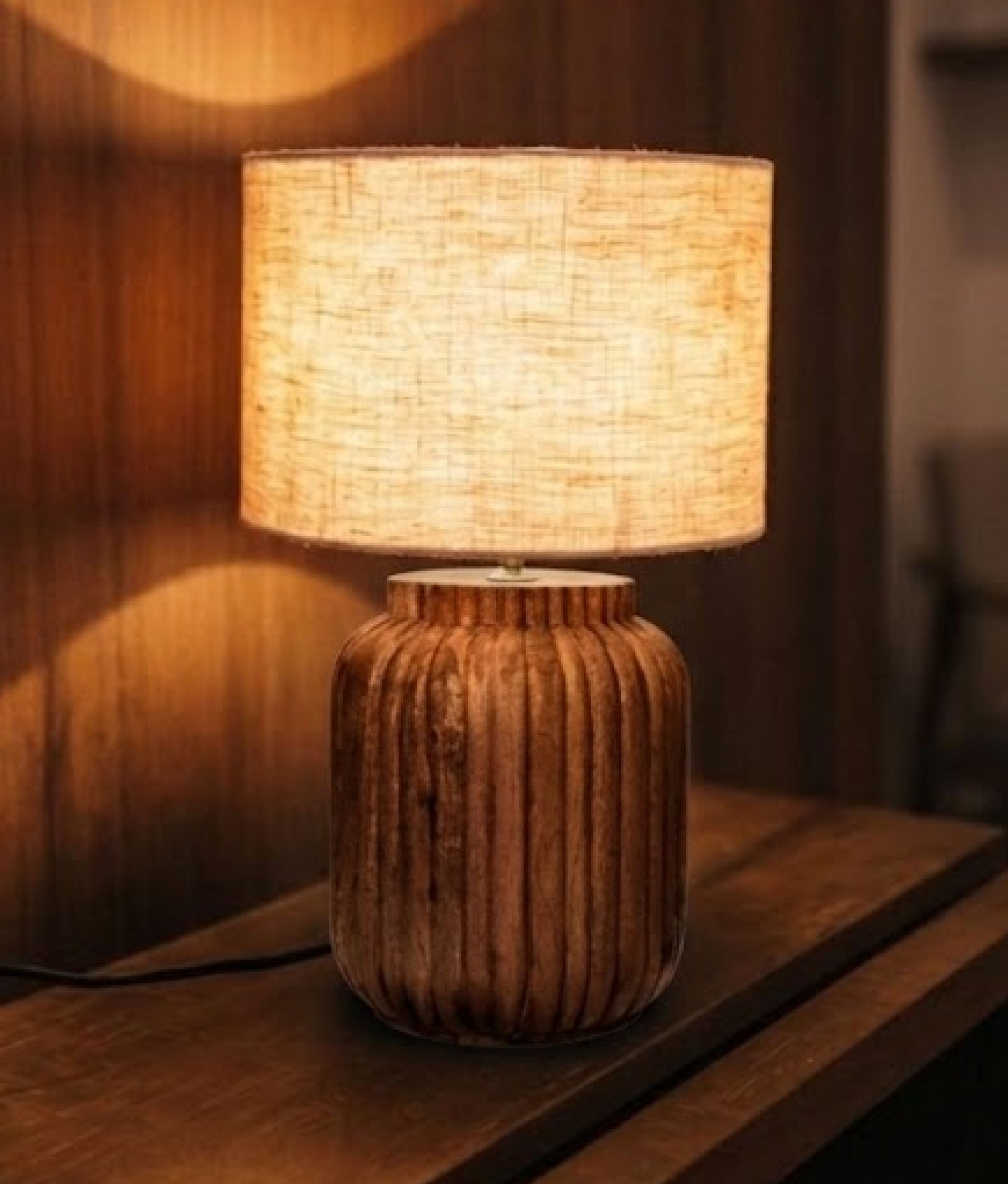 Mango Wood Table Lamp