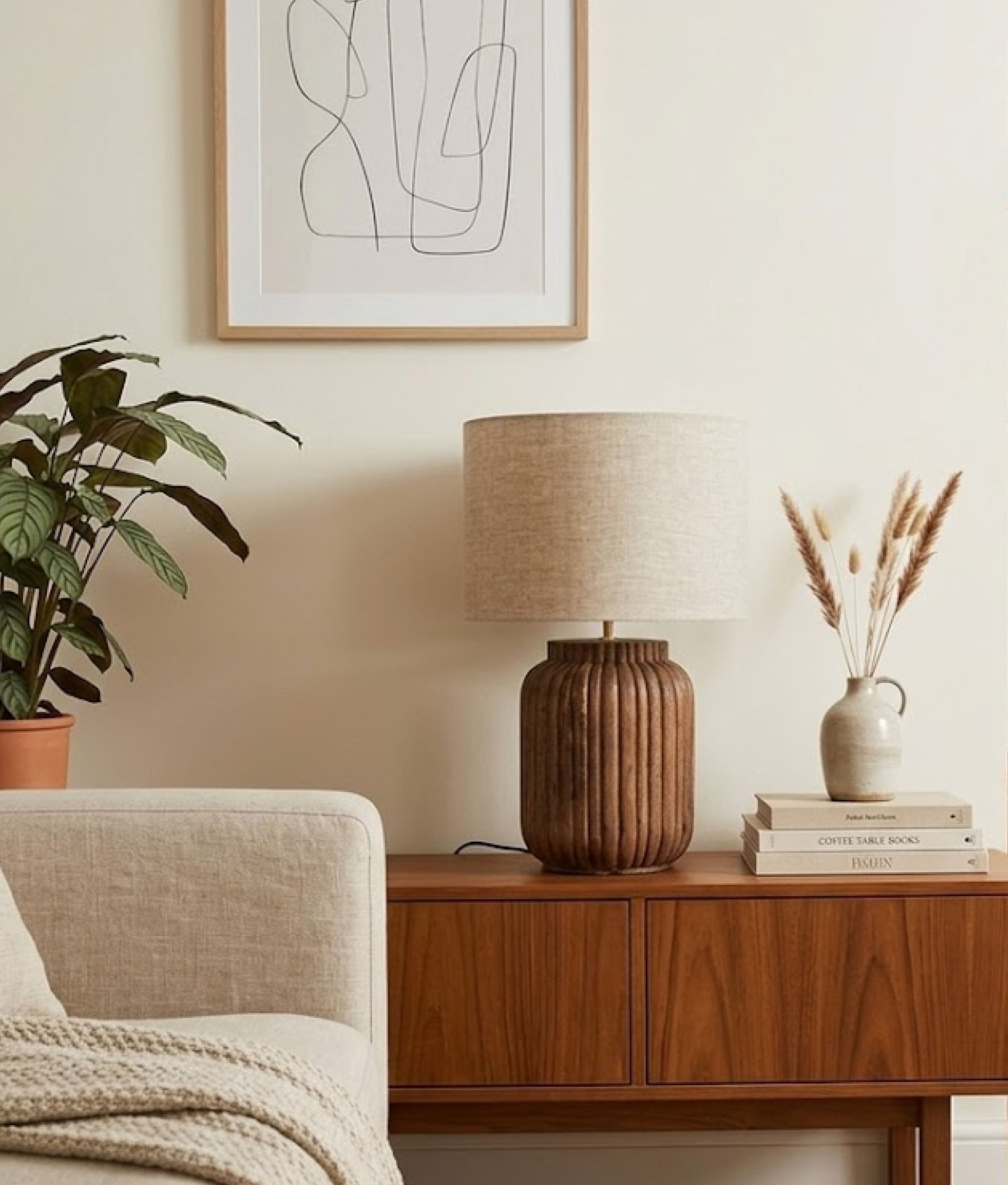 Mango Wood Table Lamp
