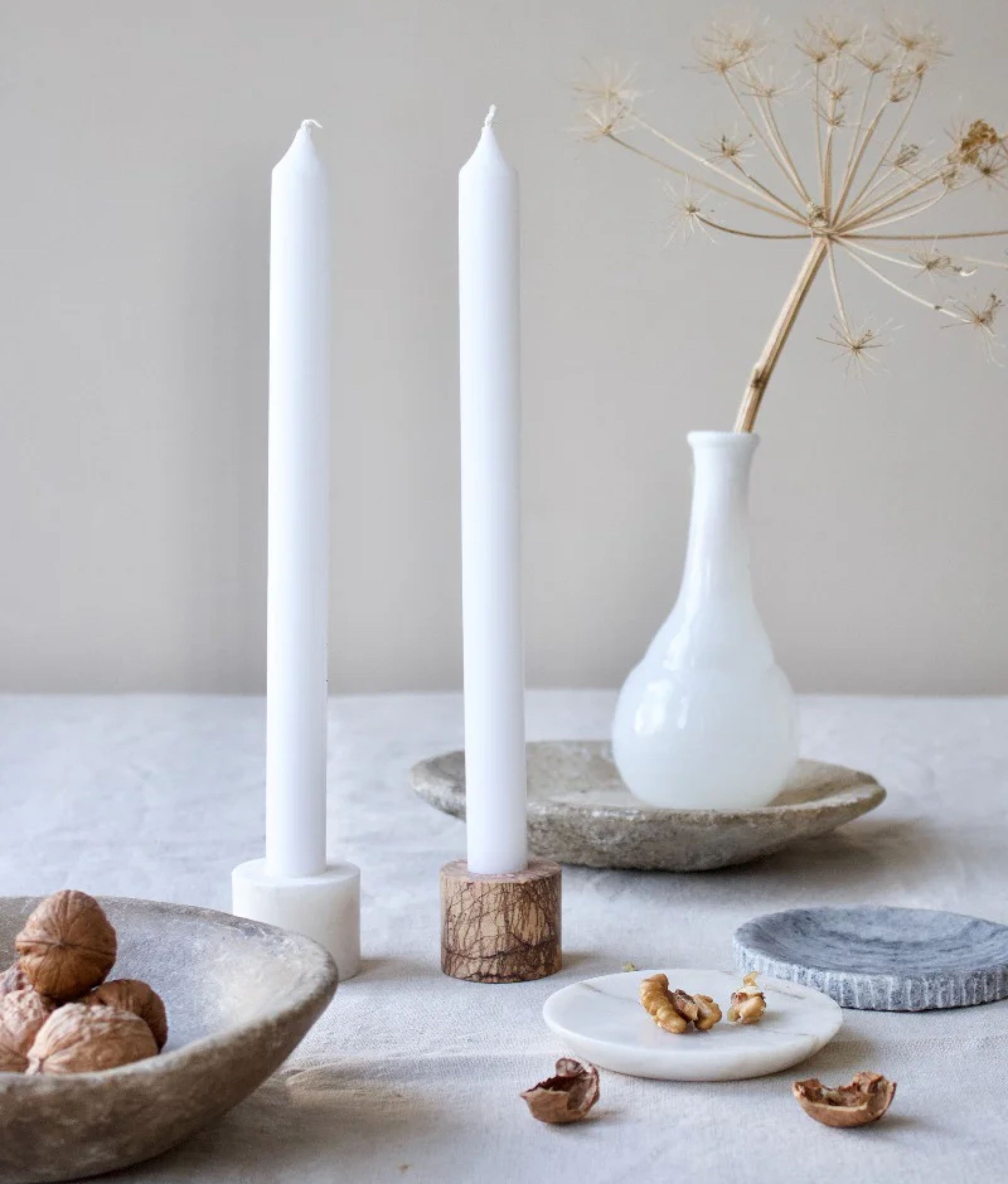 Brown Marble Candle Holder
