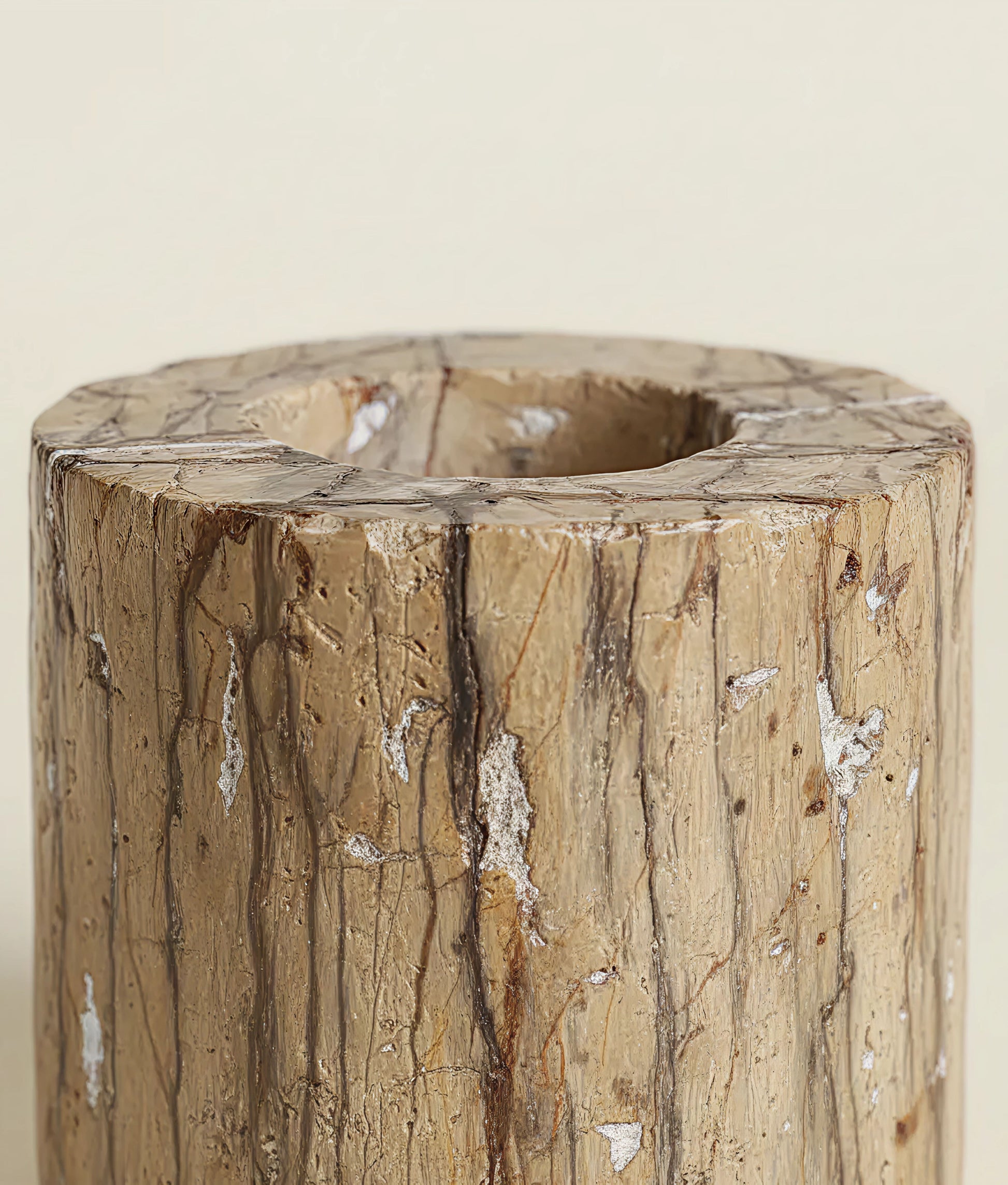 Brown Marble Candle Holder