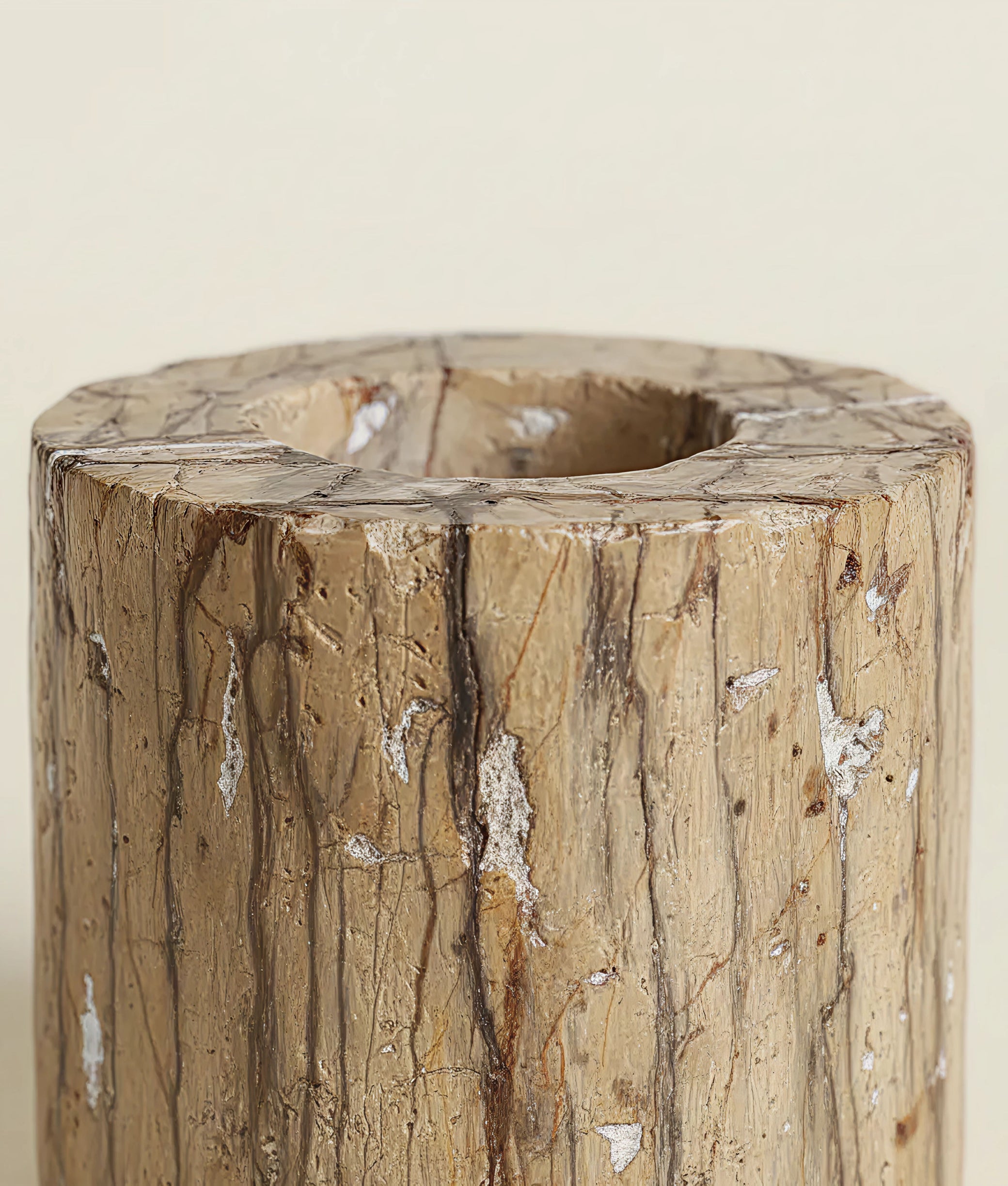 Brown Marble Candle Holder