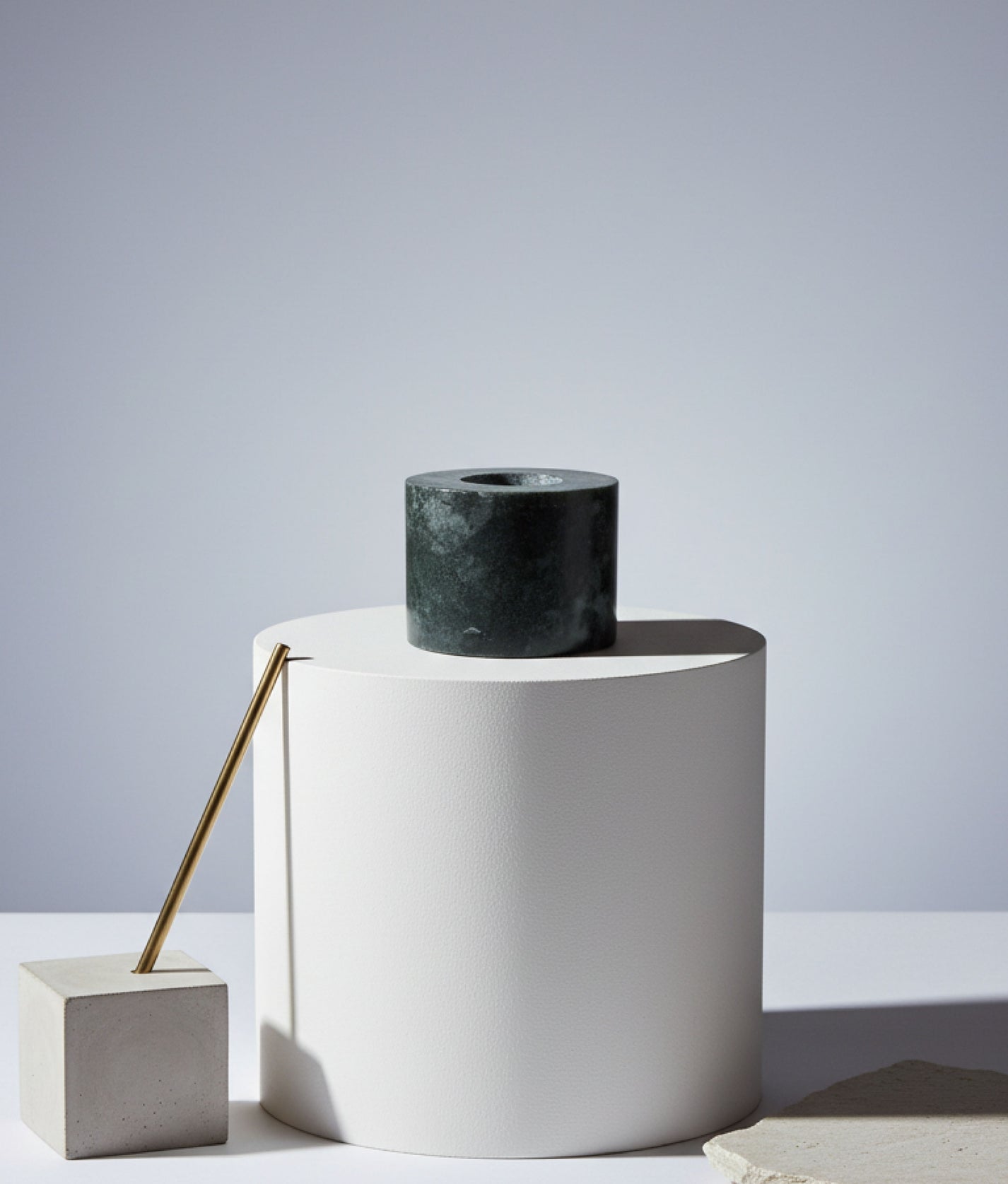 Green Marble Candle Holder