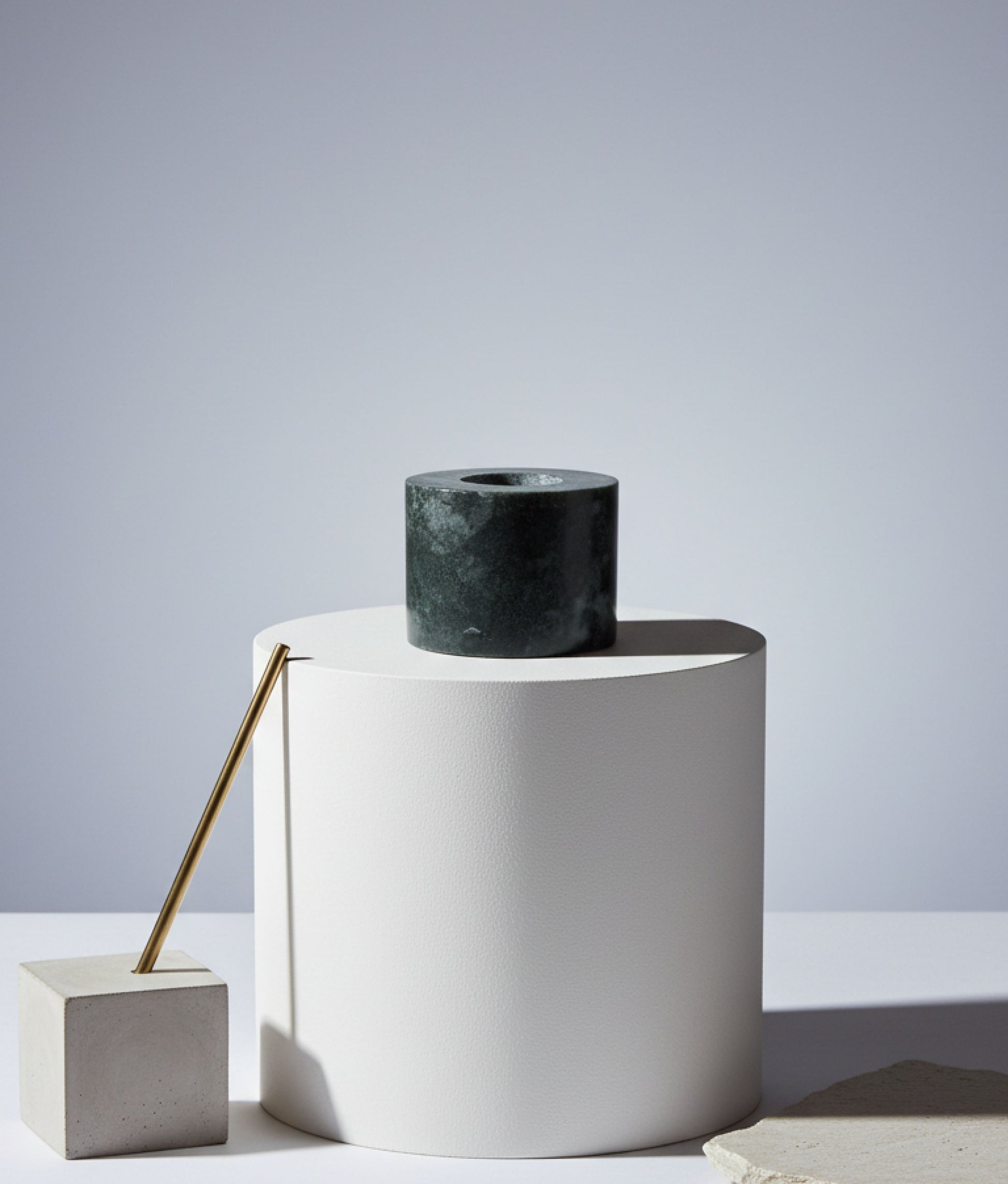 Green Marble Candle Holder