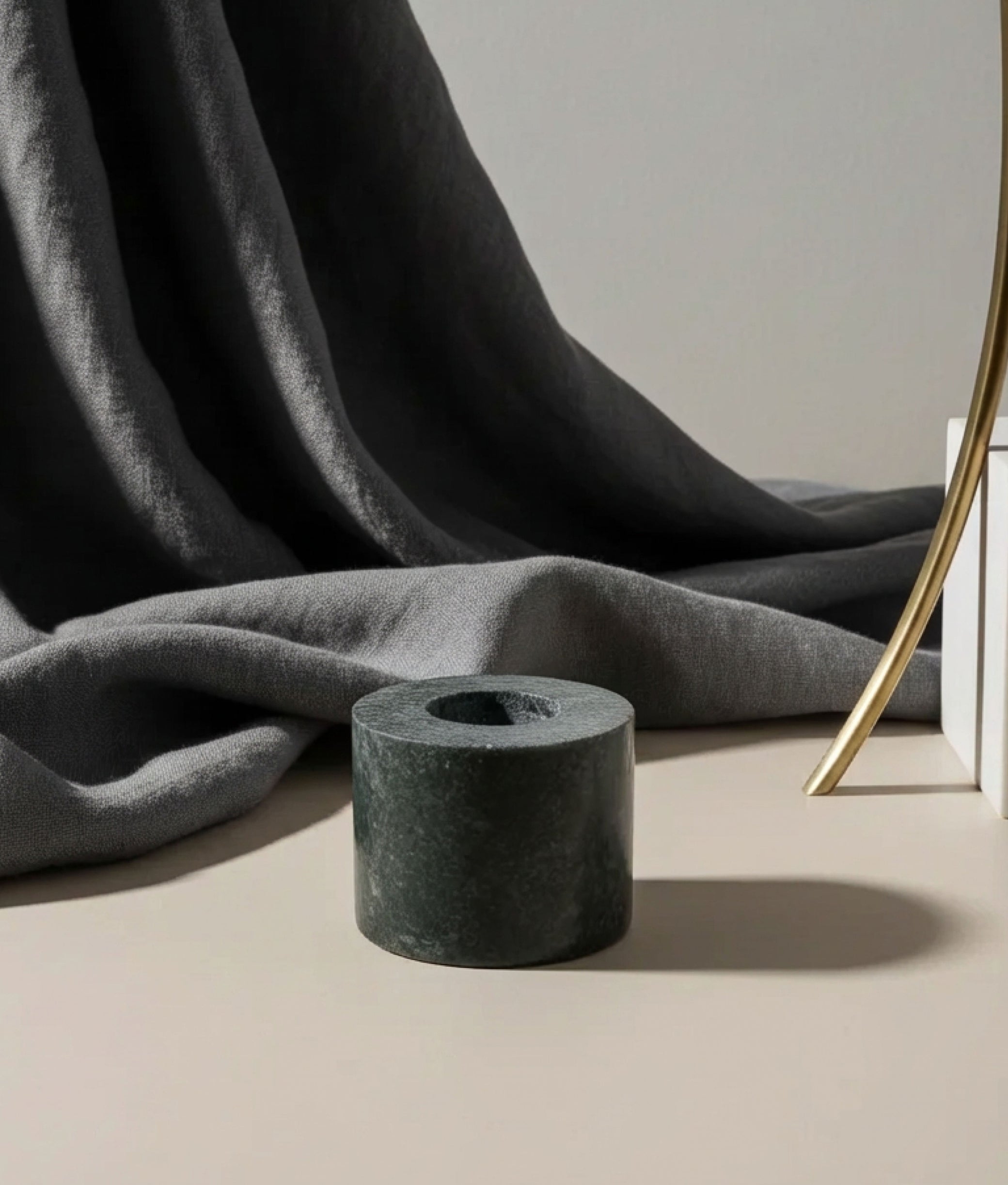 Green Marble Candle Holder