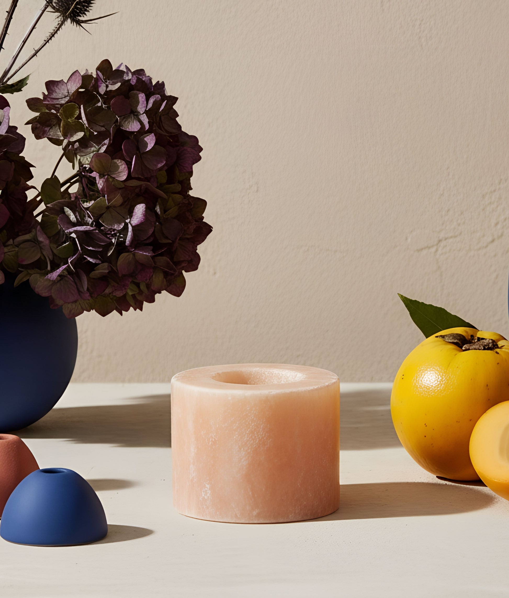 Pink Marble Candle Holder
