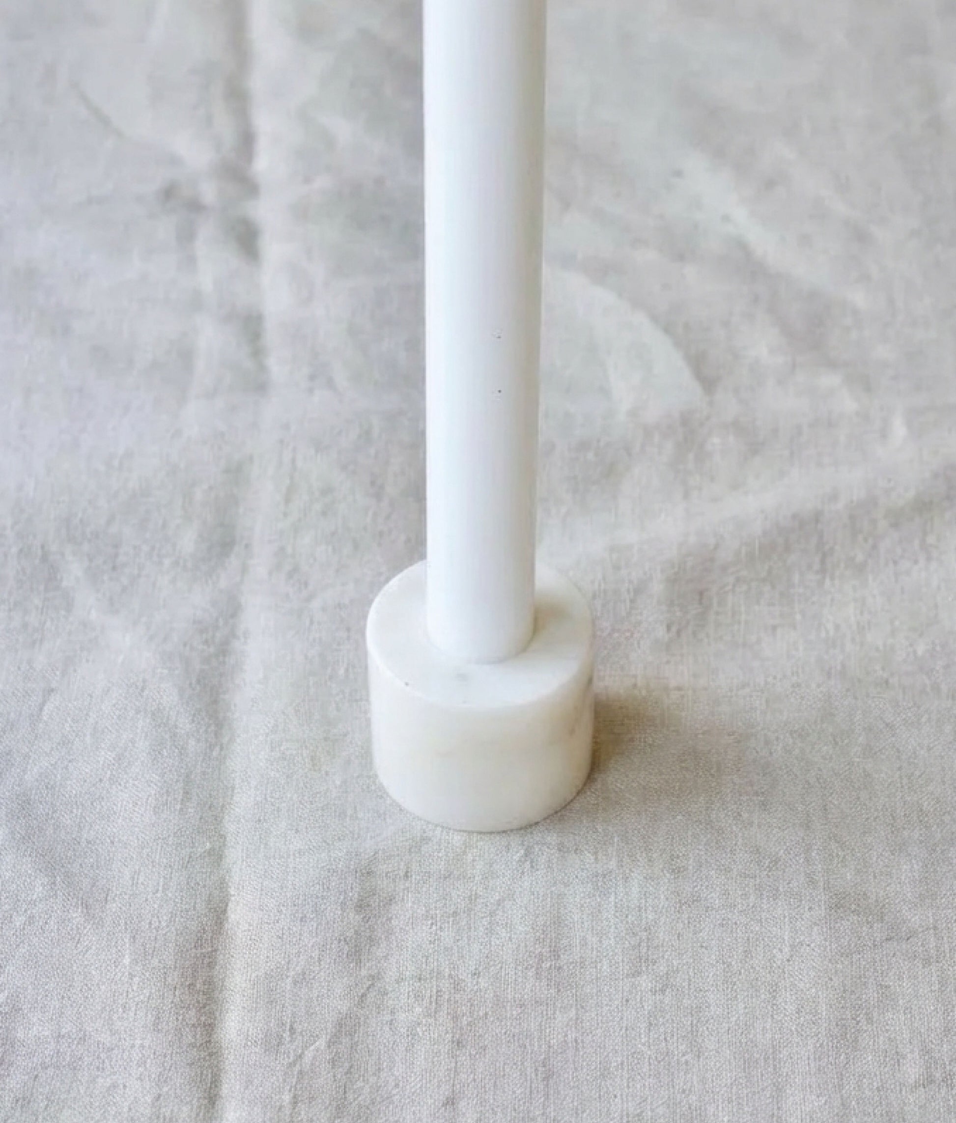 White Marble Candle Holder