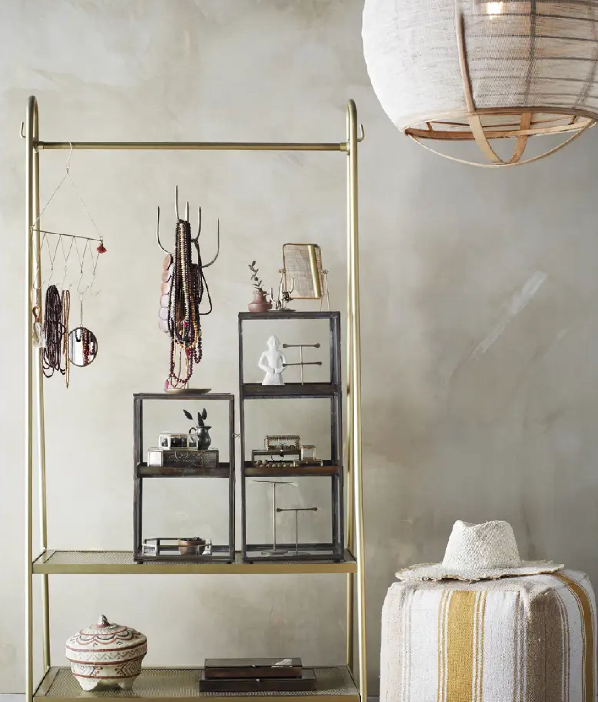 Matt Brass Hand Forged Jewellery Stand
