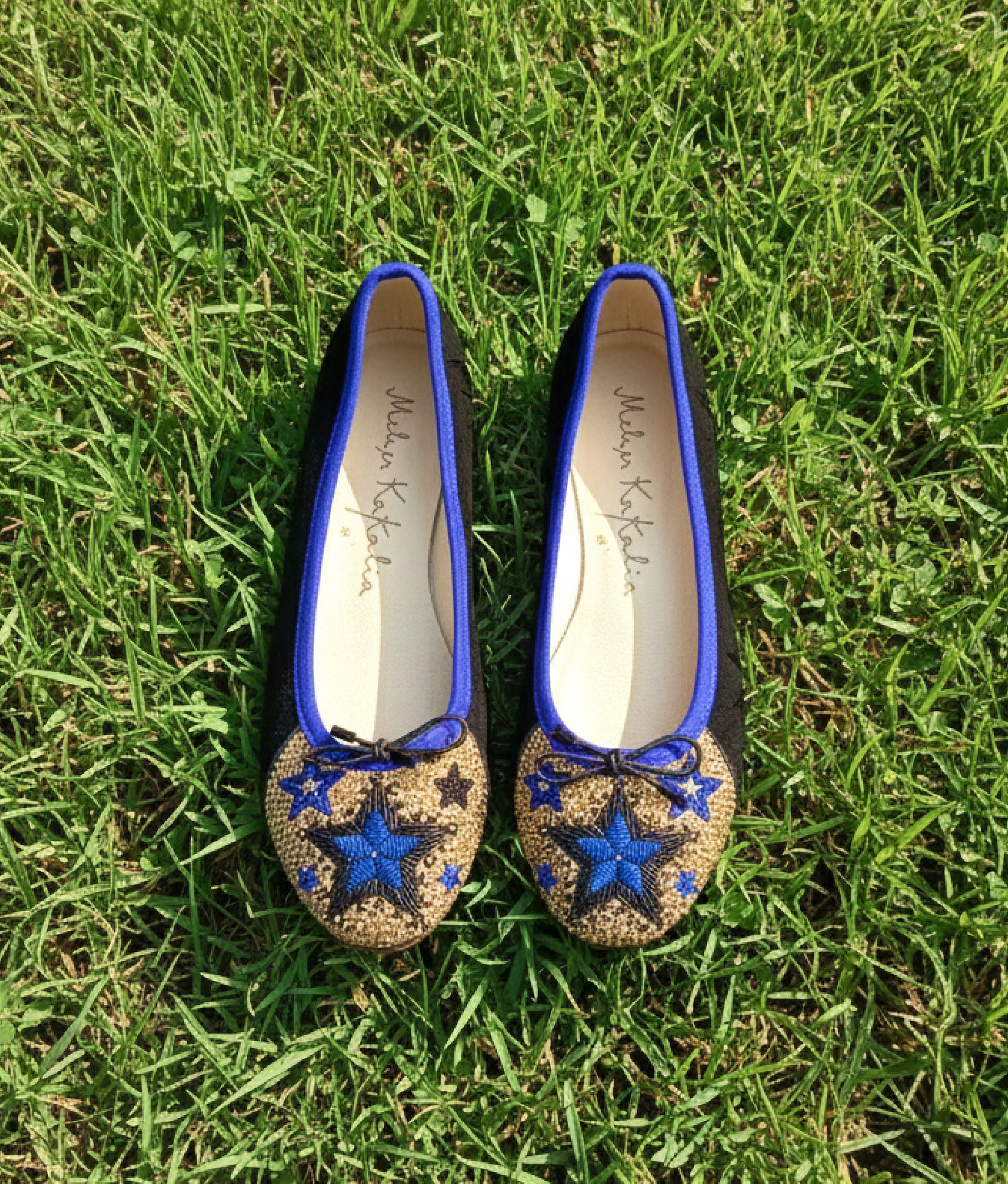 Starry Night Black Ballet Shoes