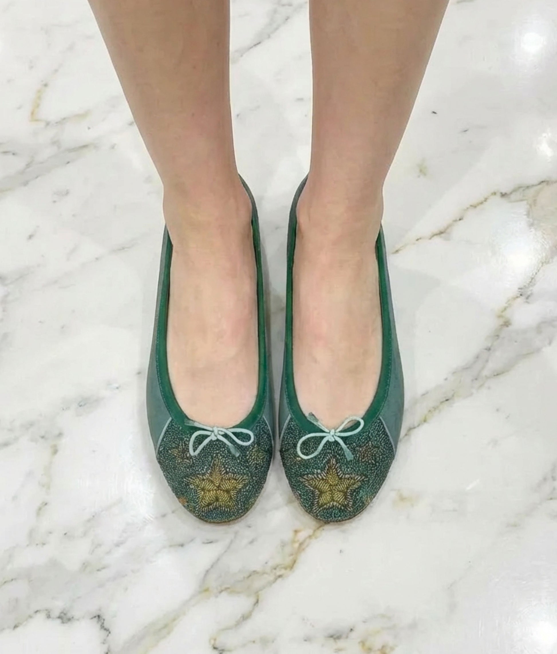 Starry Night Grey Ballet Shoes