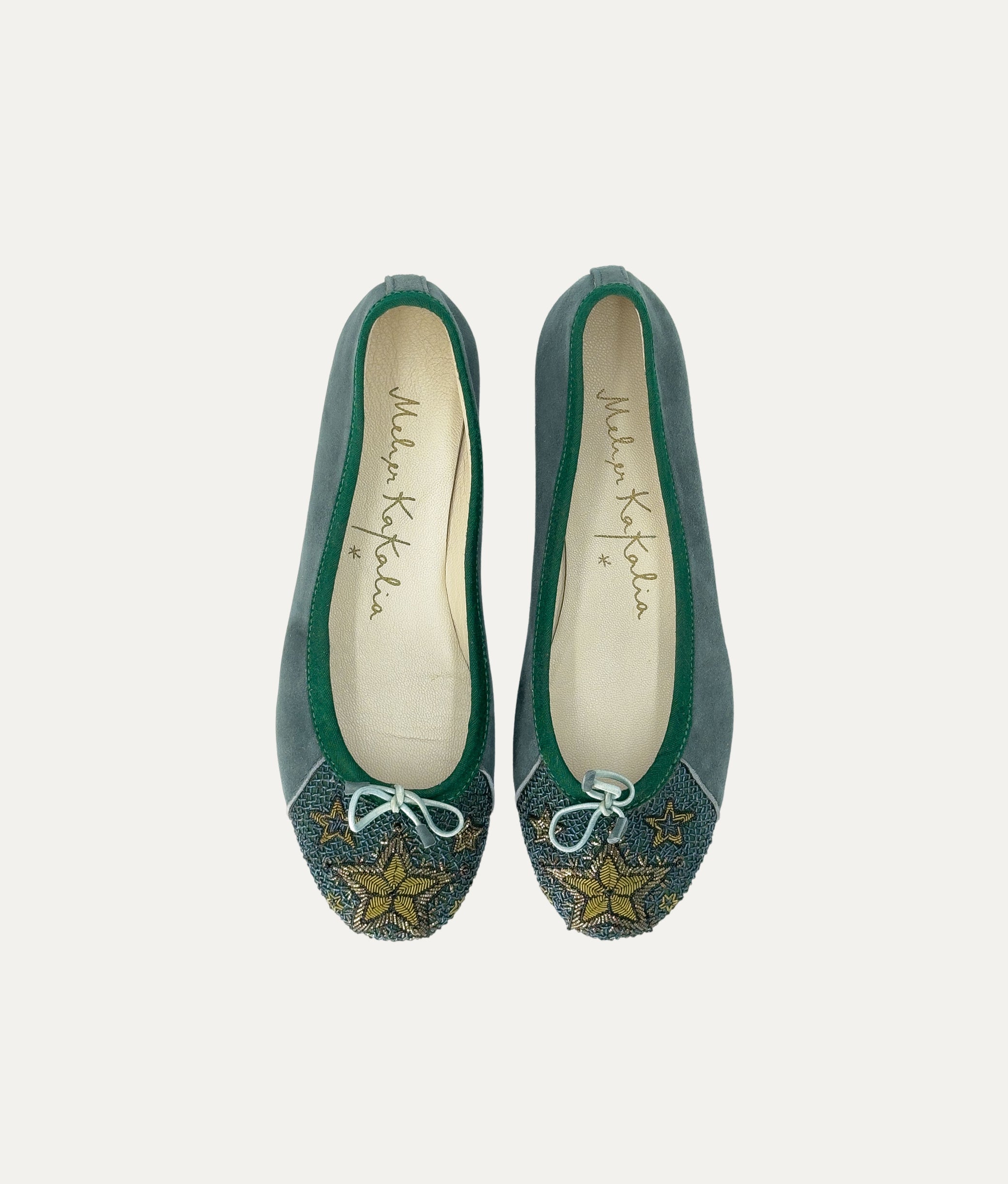 Starry Night Grey Ballet Shoes