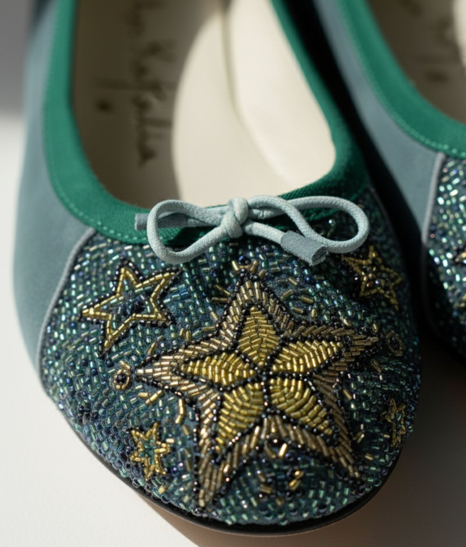 Starry Night Grey Ballet Shoes