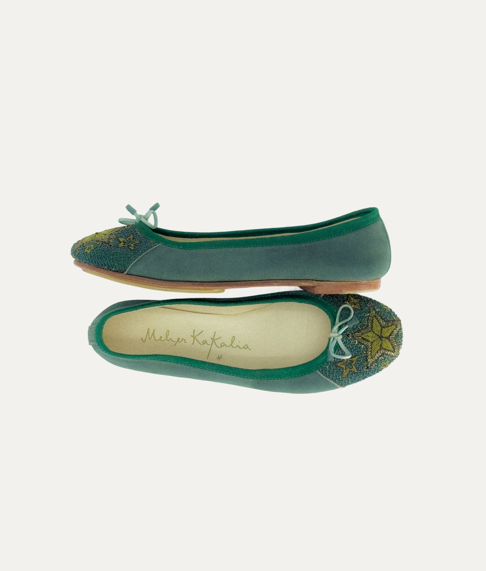 Starry Night Grey Ballet Shoes
