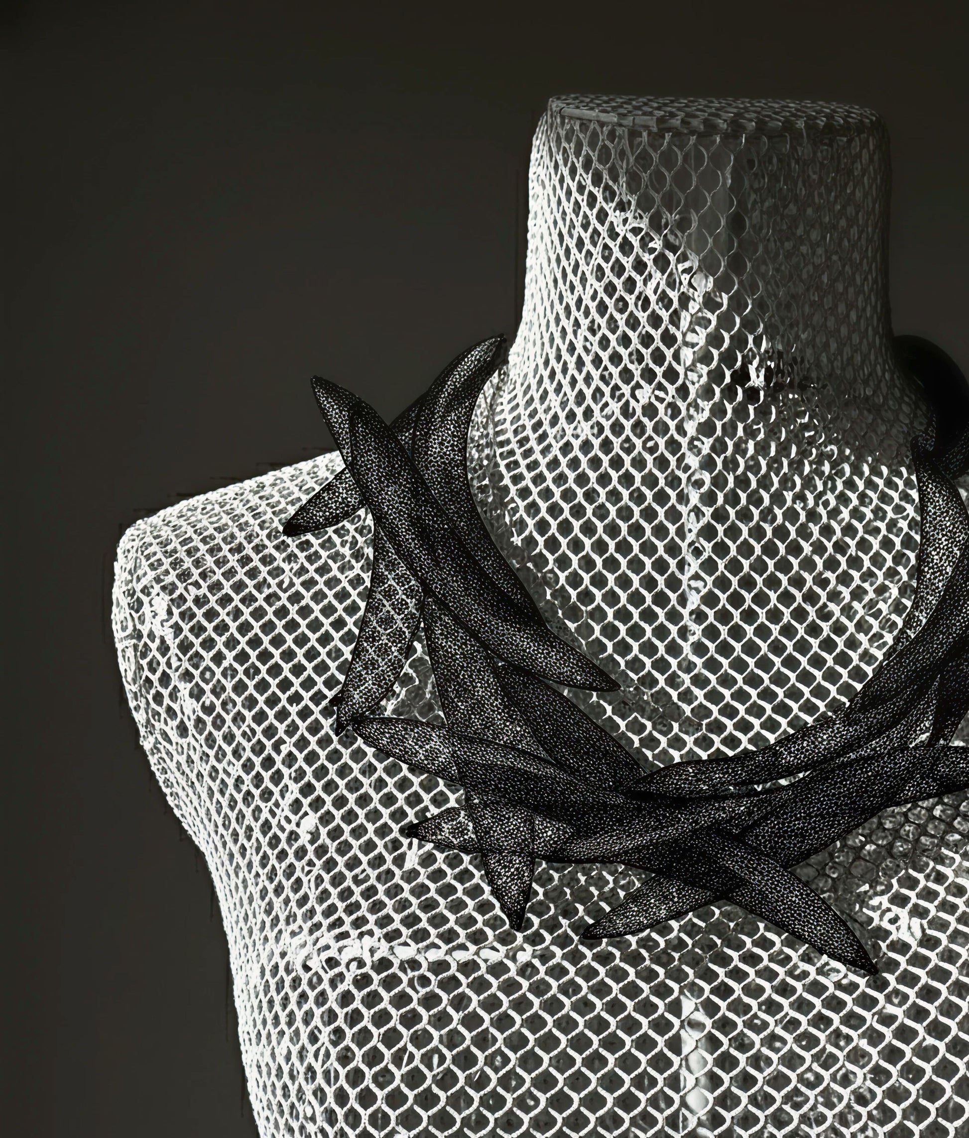 Black Mesh Necklace