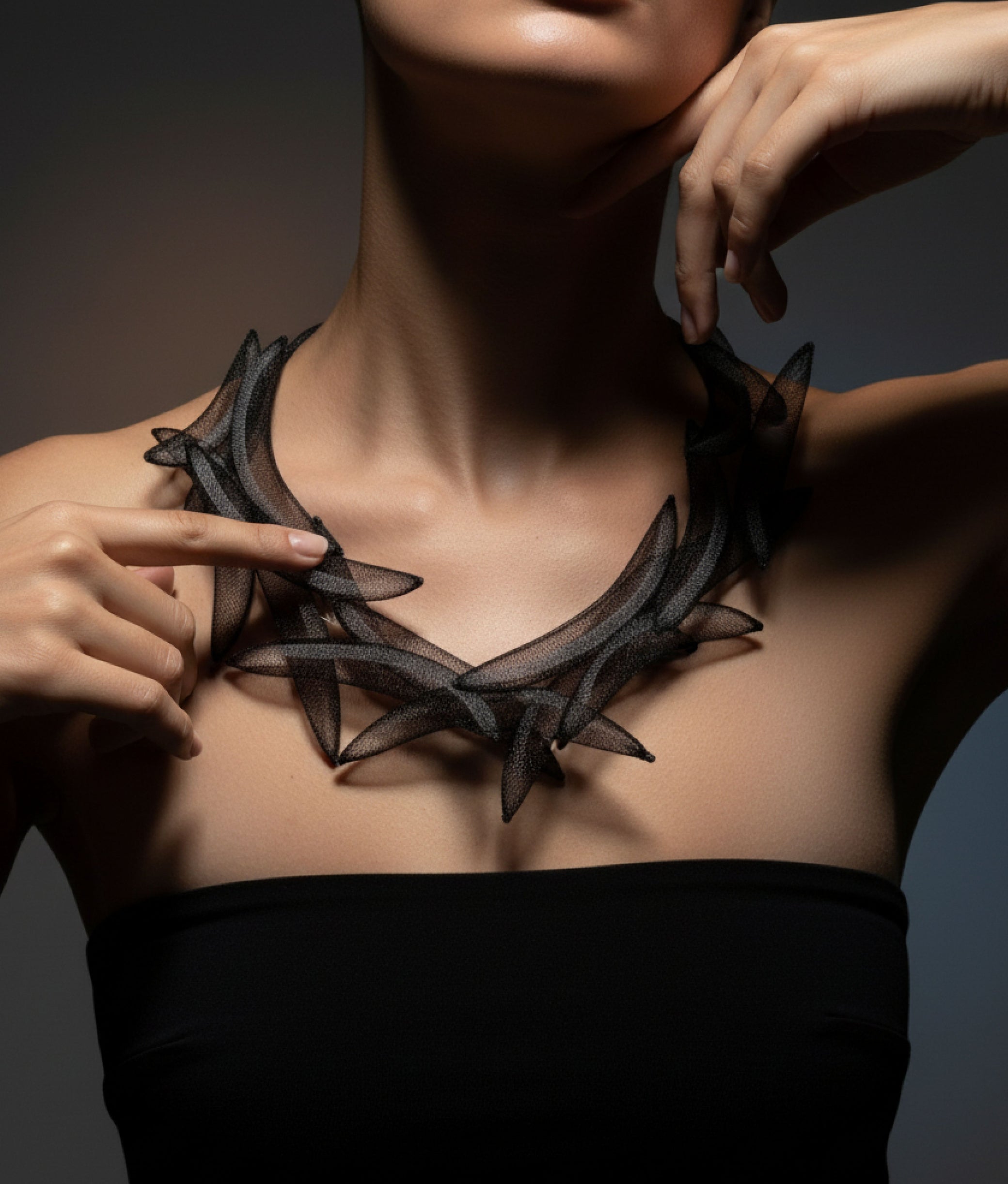 Black Mesh Necklace