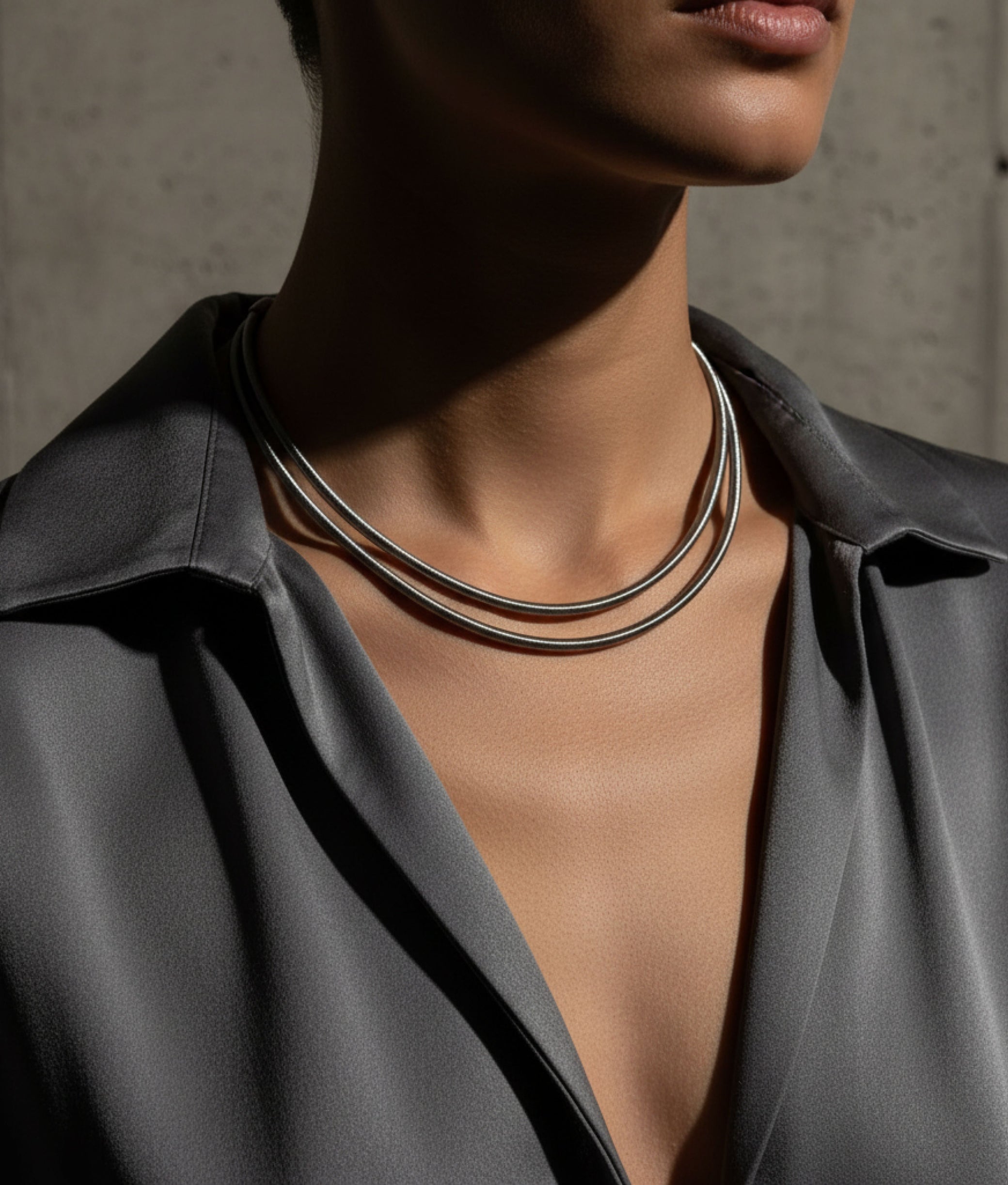 MILLEFILI Steel Necklace L