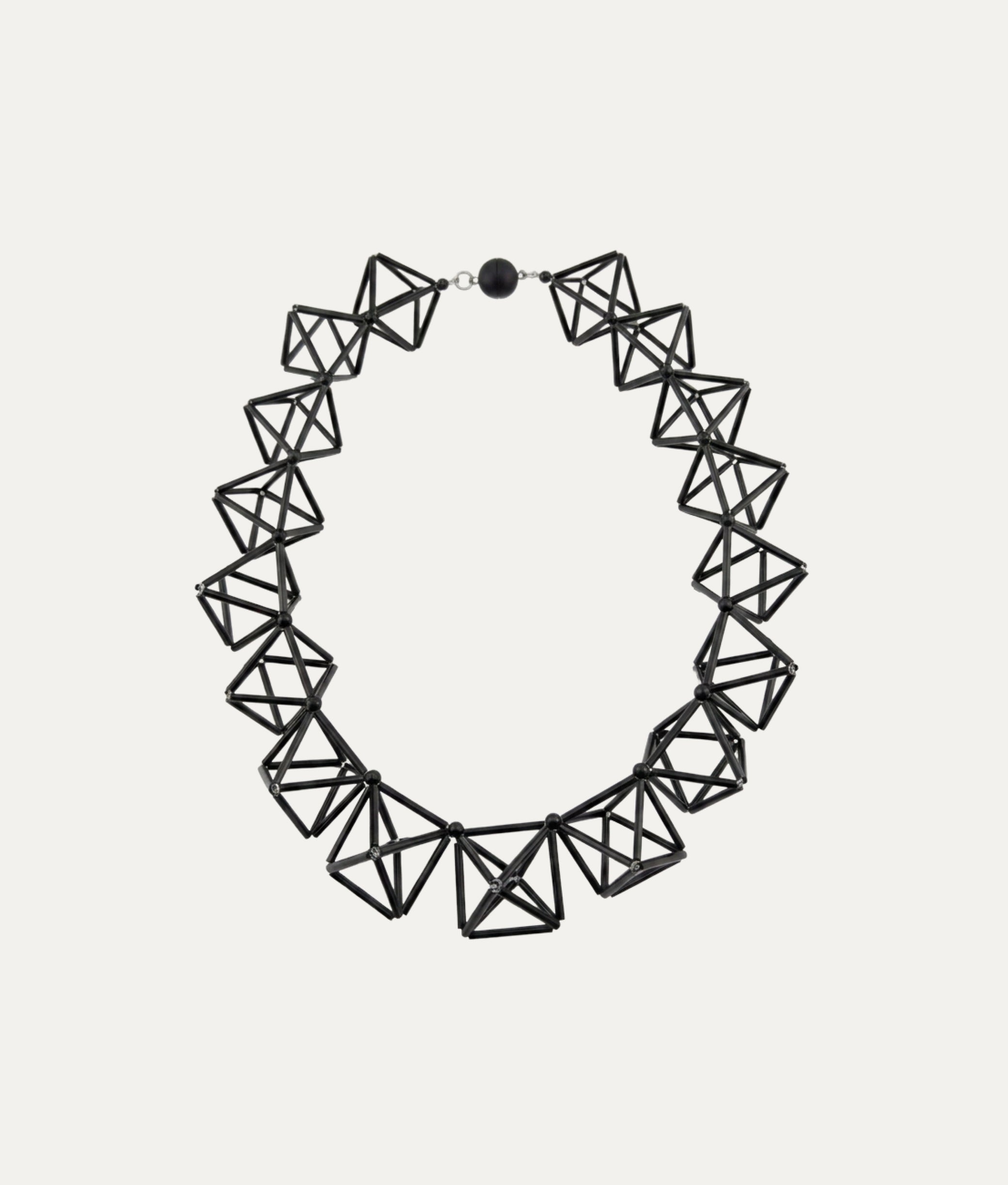 MINI DIAMONDS GLASS Black Necklace